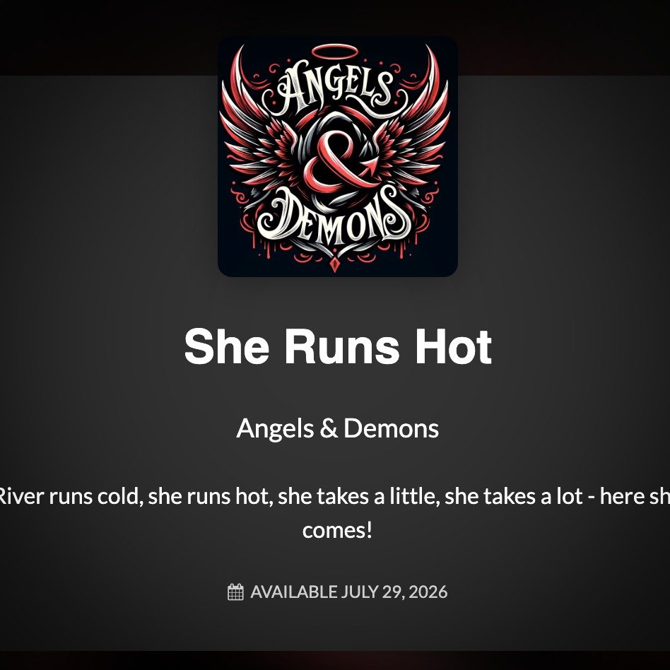 July 29 - "She Runs Hot" hits all the services 😎🤘 This one moves, some fun 1-4-5 blues rock for summer. Stay tuned! #newmusic #angelsdemonsmusic 🔥 Presave link in first comment 🔥