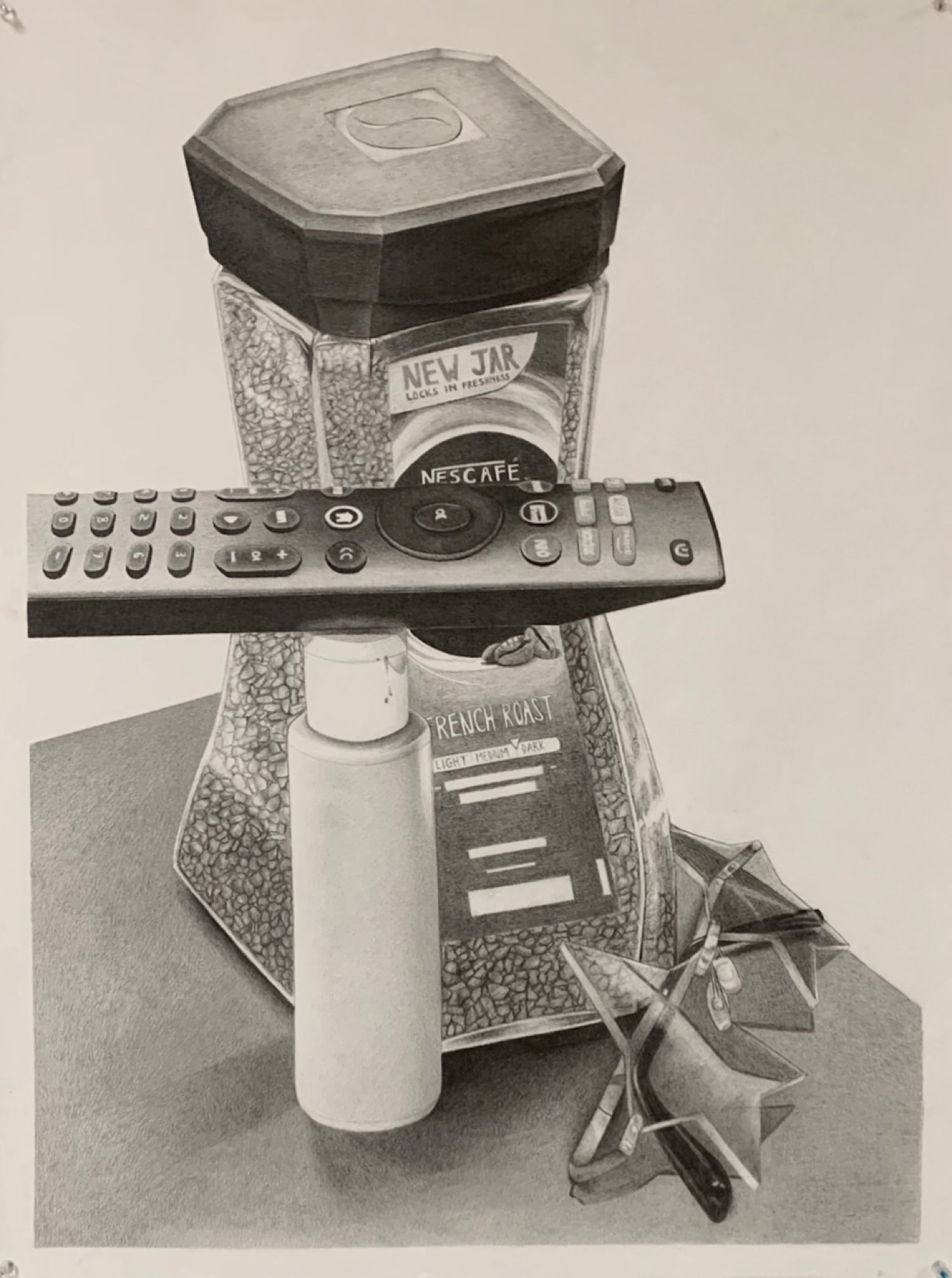 "Still Life 1"
Fall 2020
Graphite on Paper
22x30 inches