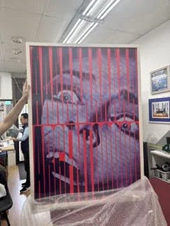 Frightened woman behind red bars.jpg