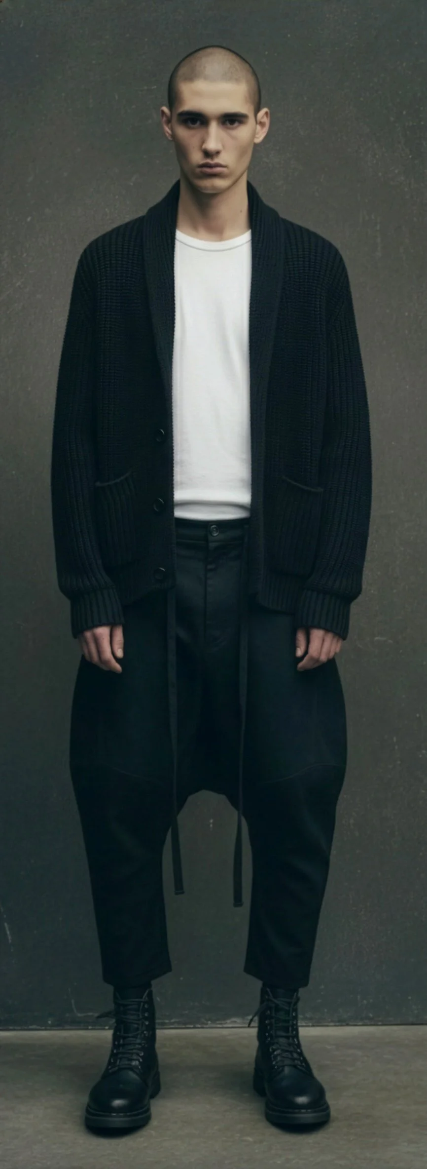 The Cardigan in Thick Knit 100% Marino Wool