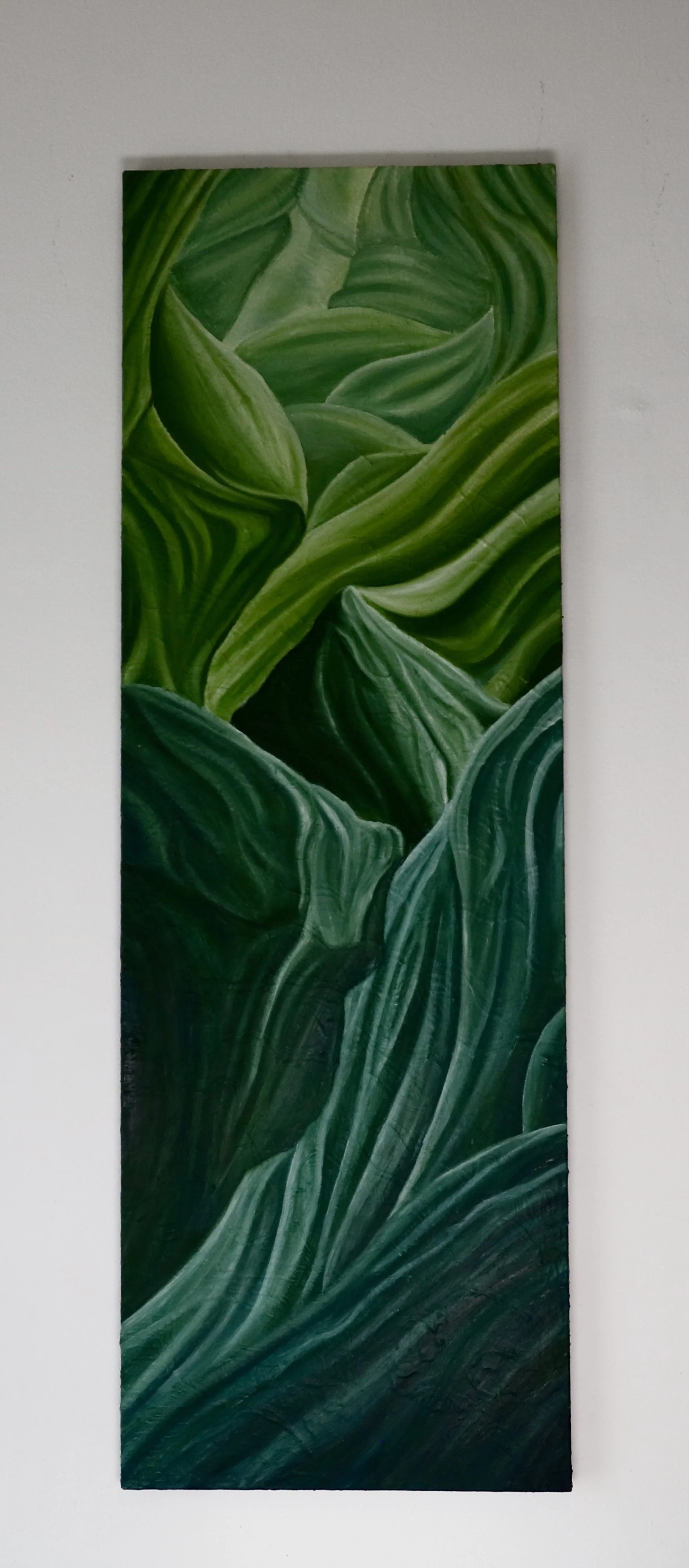 "Green Canyon" - 12X36in - Oil on Canvas
