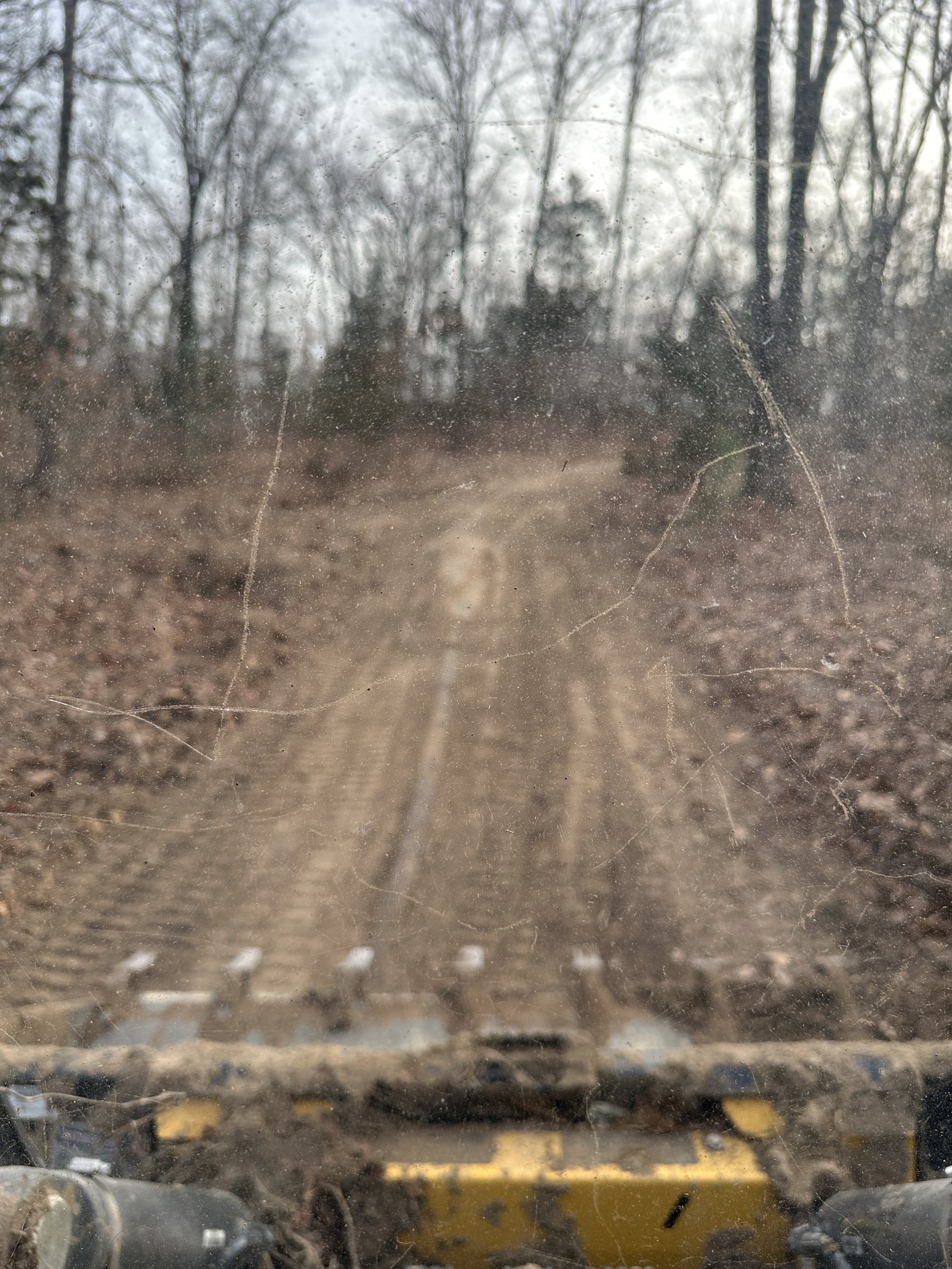 Forestry mulching project in Sullivan MO fixing rutted trail section