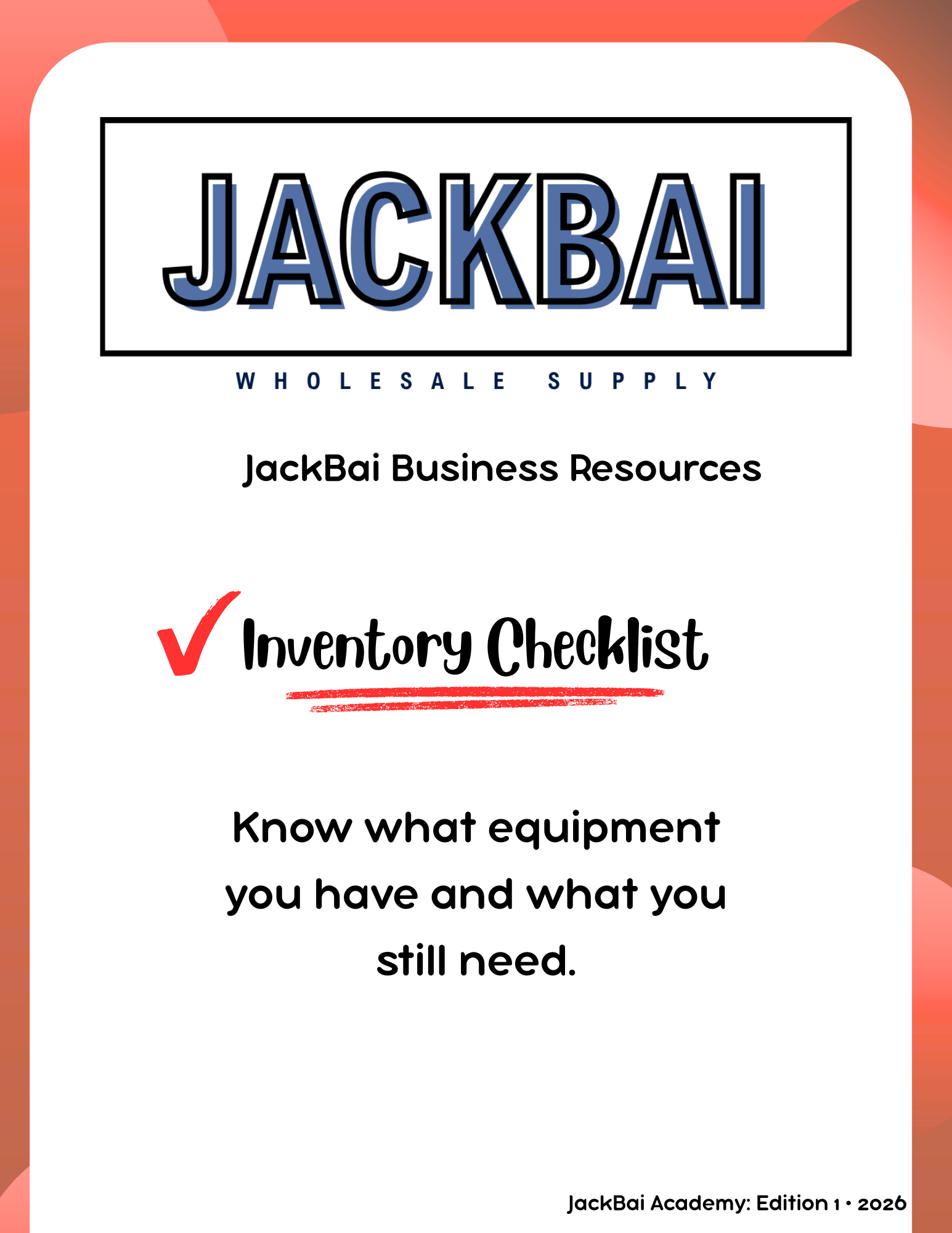 Inventory Checklist