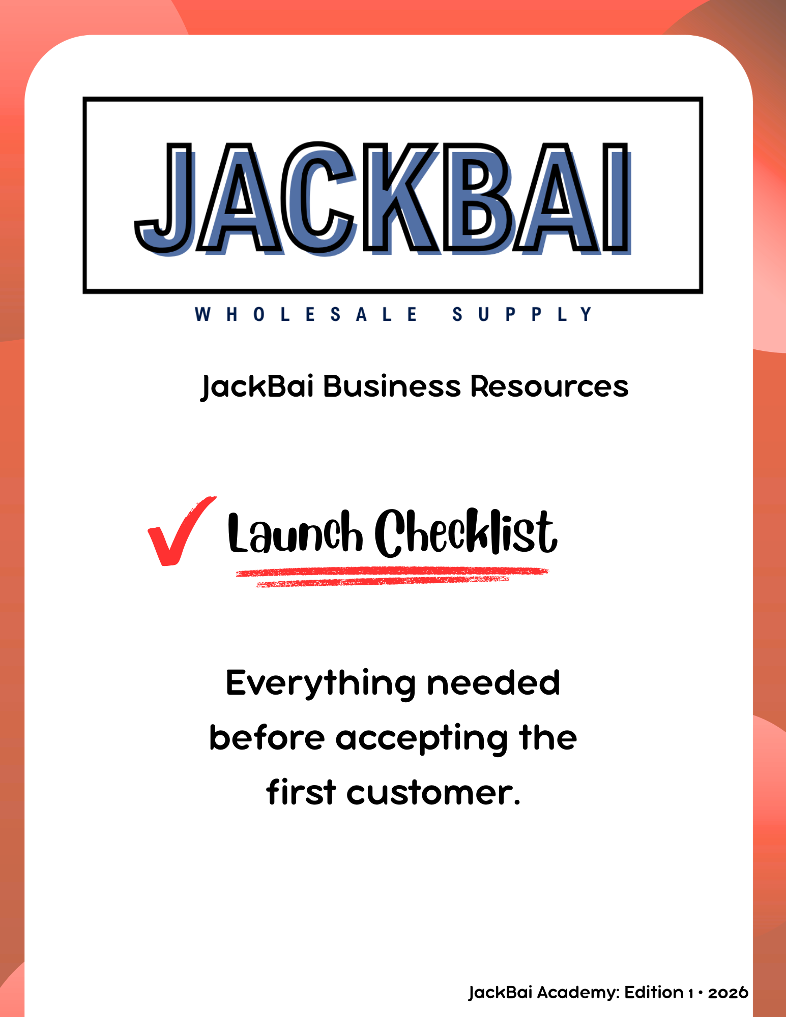 Launch Checklist