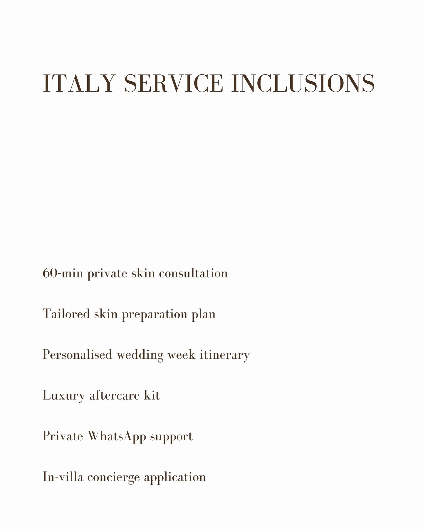 CASA BARE WEDDINGS &mdash;&mdash; THE ITALY EXPERIENCE

A bridal tanning concierge designed for destination brides

From skin preparation to wedding day timing, every detail is curated to ensure you feel effortless in your skin on one of the most pho