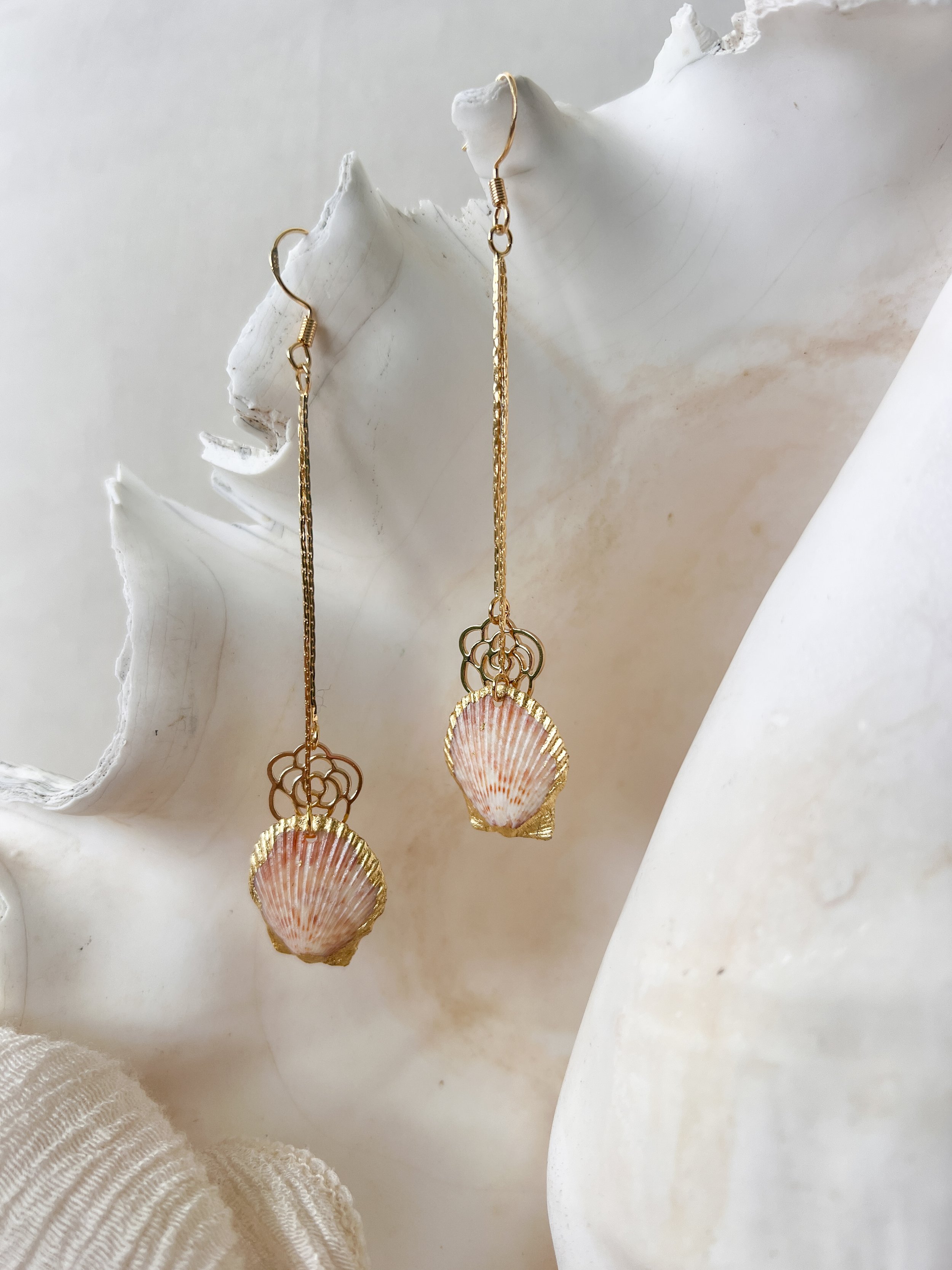 Fleur Earrings in Dusky Rose