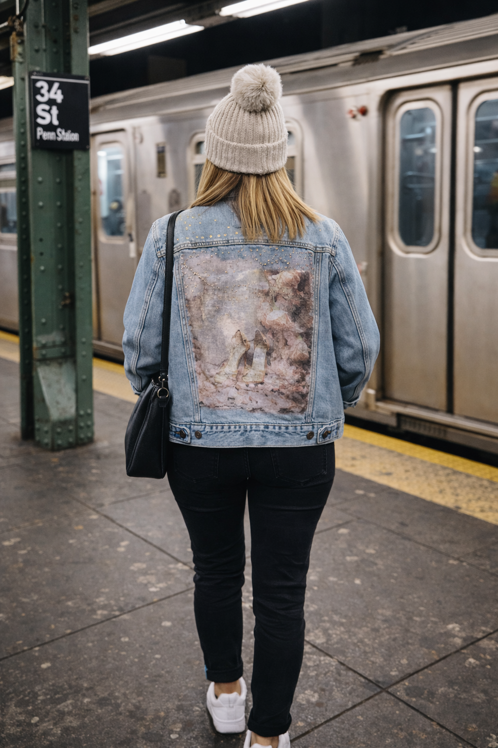 Radiant Denim Artistry Jacket