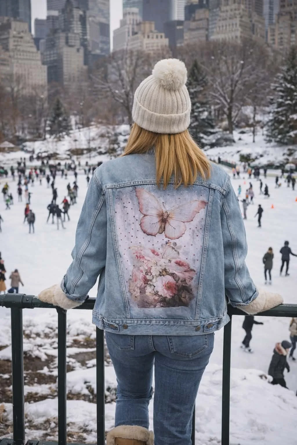 Blossom Butterfly Denim Jacket