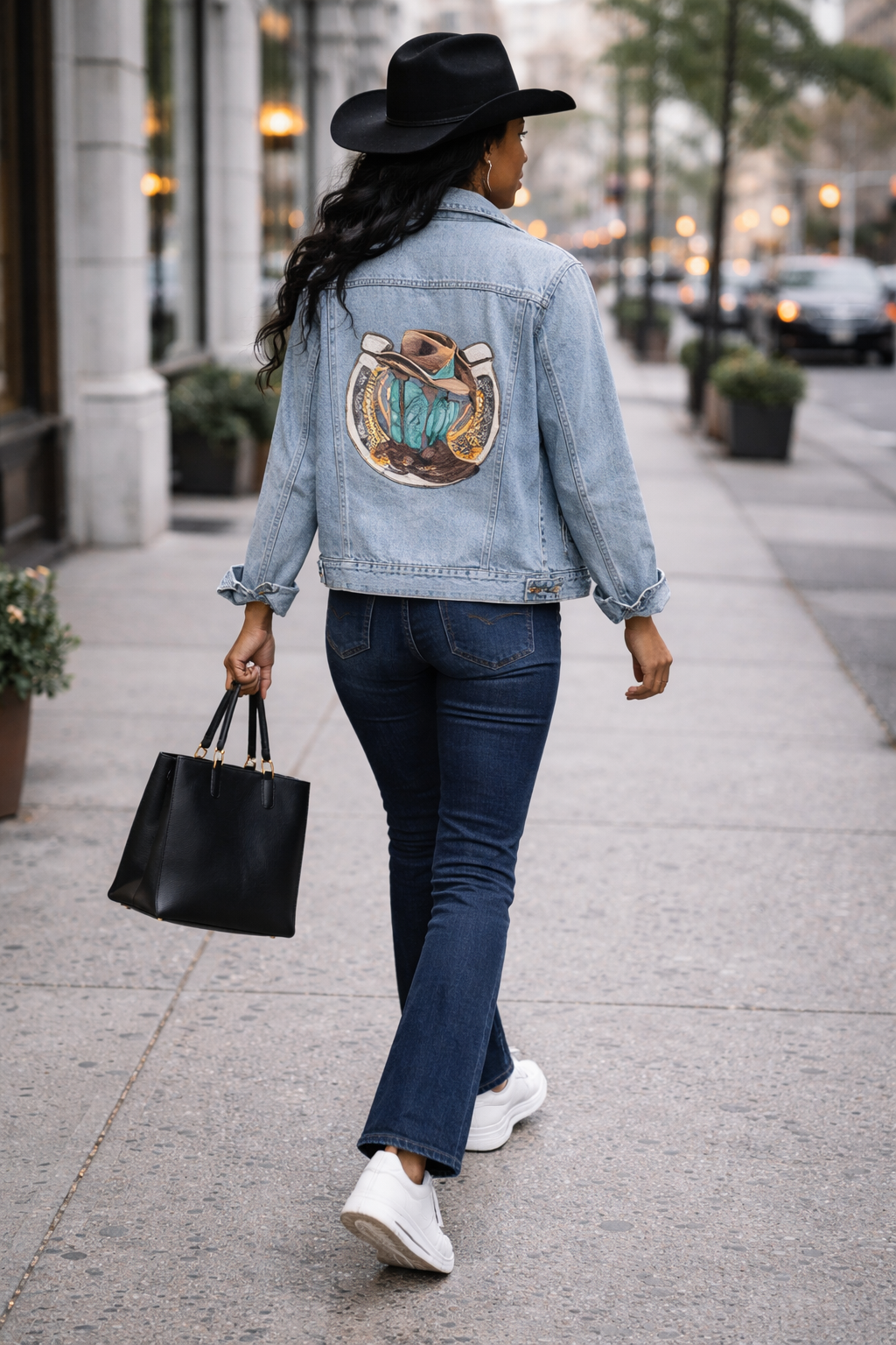 Statement Heat-Pressed Denim Jacket