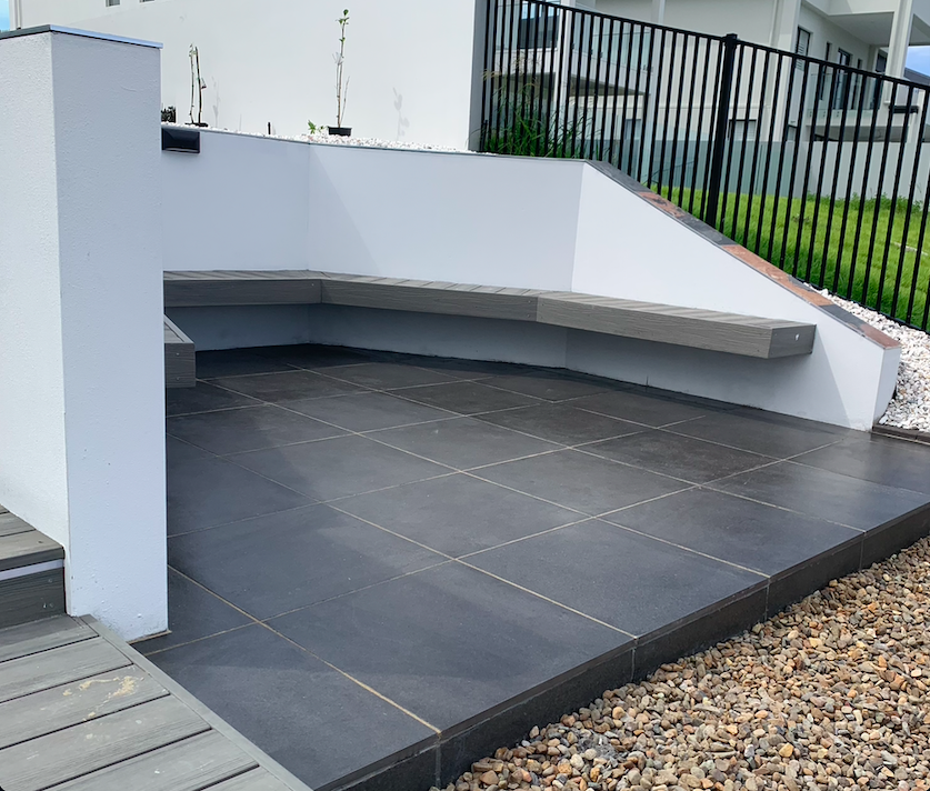 Modern Outdoor patio paving in Runaway Bay Gold Coast