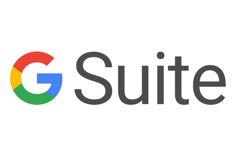 Google Workspace logo with multicolored G and the word 'Suite' in black text.