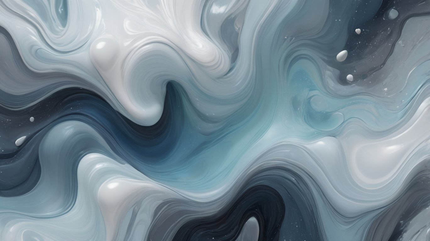 Swirling abstract pattern with shades of blue, gray, black, and white.