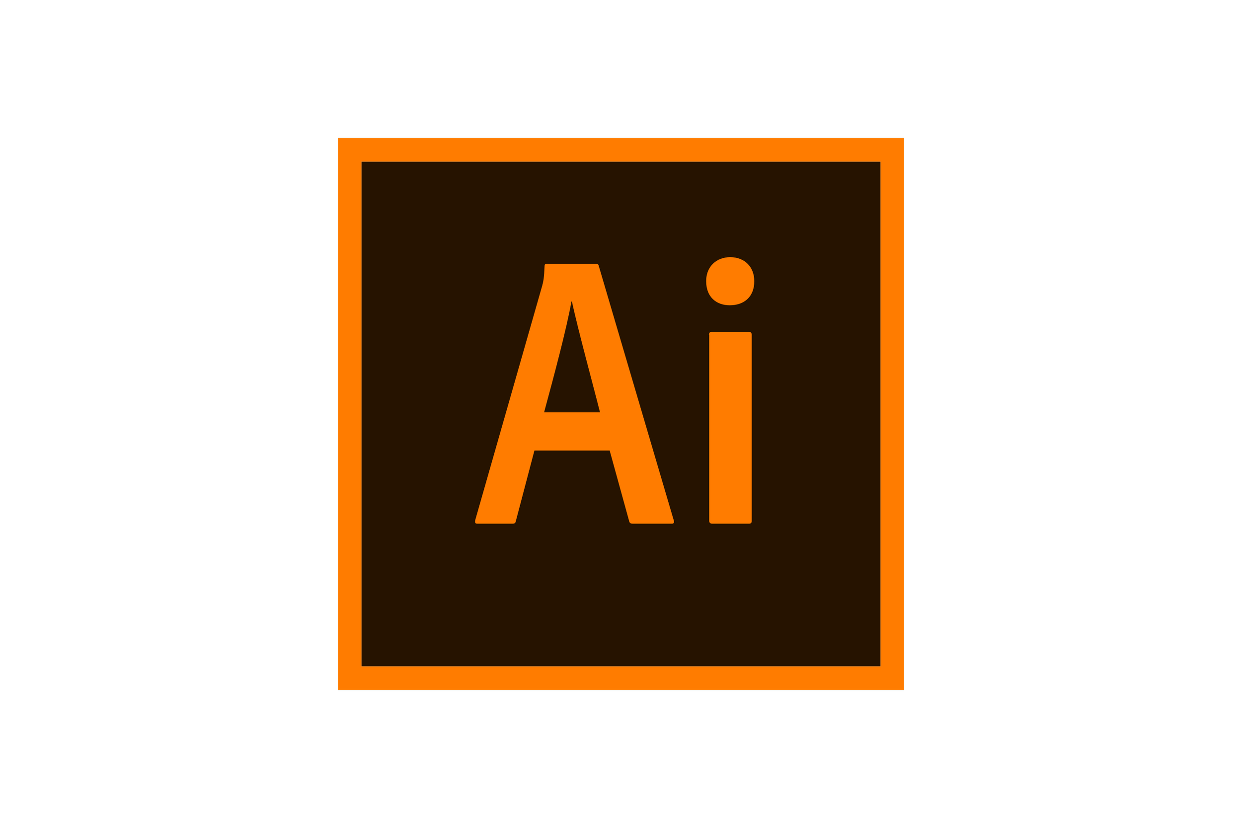 Graphic representation of the periodic table element 'Ai' in orange with a black background.