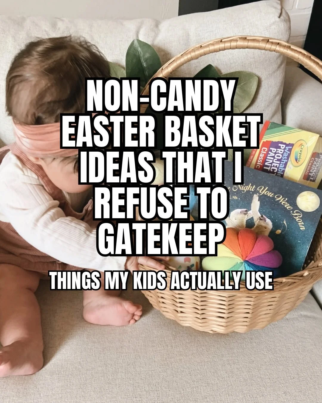 We skip the candy-filled Easter baskets over here&hellip; and honestly, it makes the whole day better.

No sugar spike &rarr; no crash &rarr; no meltdowns by 10am 🙃

Instead, I fill their baskets with things they&rsquo;ll actually use and play with 