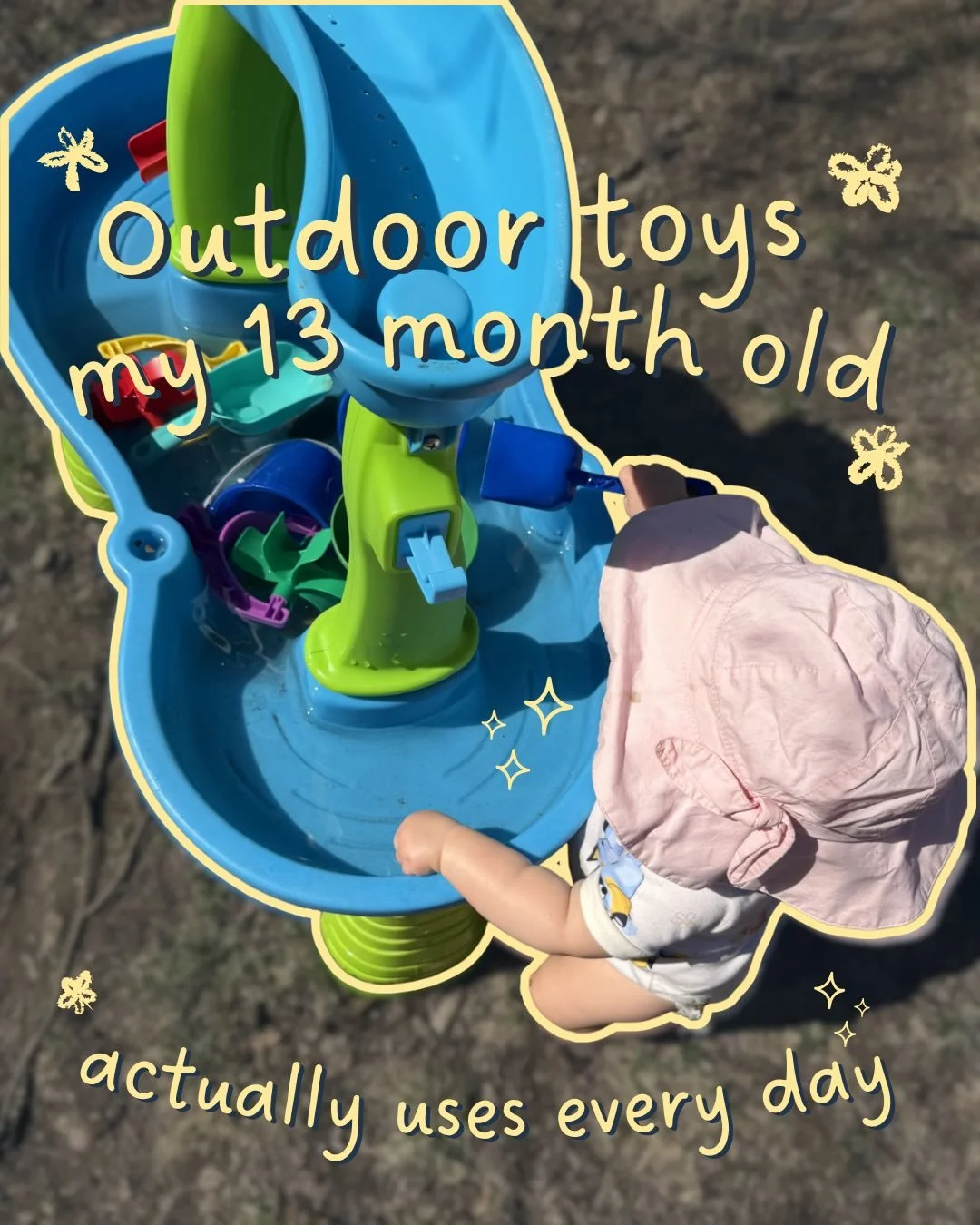 Toddler summer is here, and if you&rsquo;re looking for simple outdoor ideas, these are the things my 13 month old genuinely plays with over and over again ☀️

A water table / anything with water has been the biggest hit. She loves splashing, pouring
