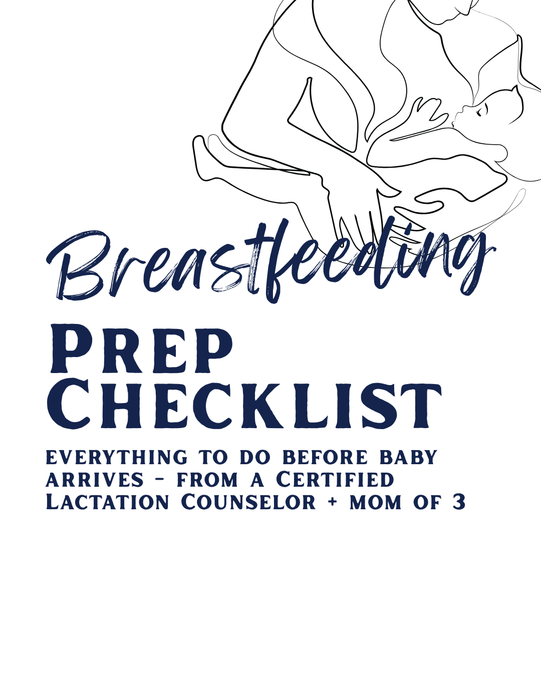 Breastfeeding Prep Checklist free download graphic