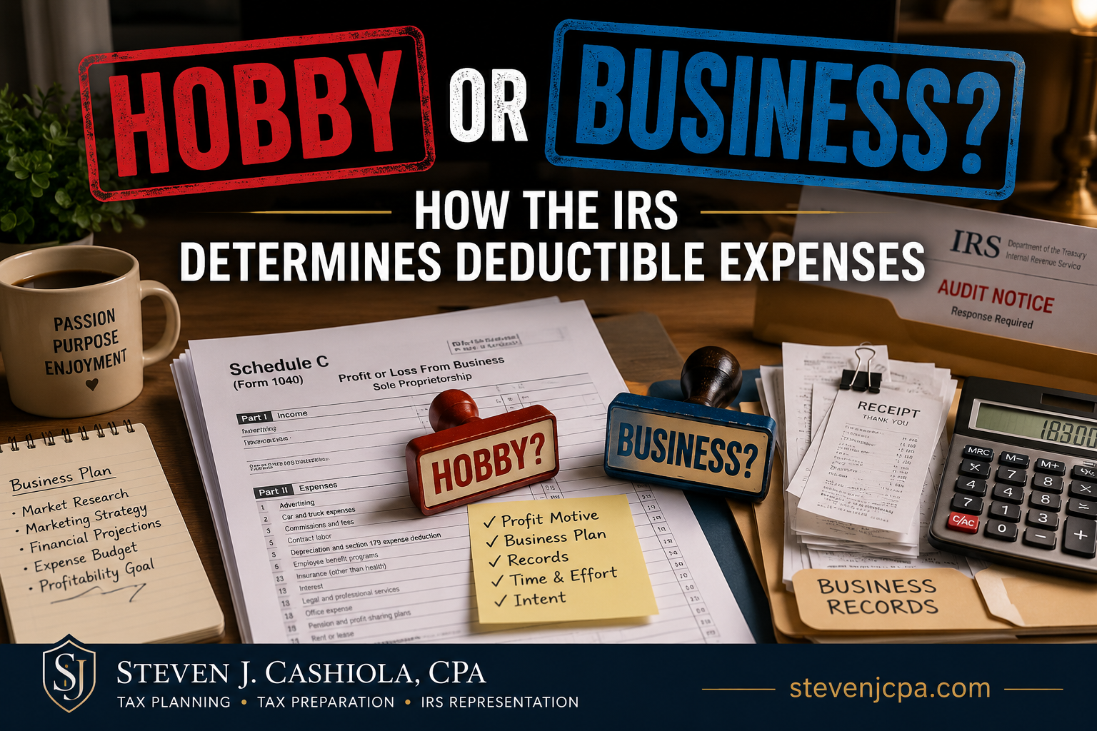 Hobby vs Business Tax Rules: How the IRS Determines Deductible Expenses