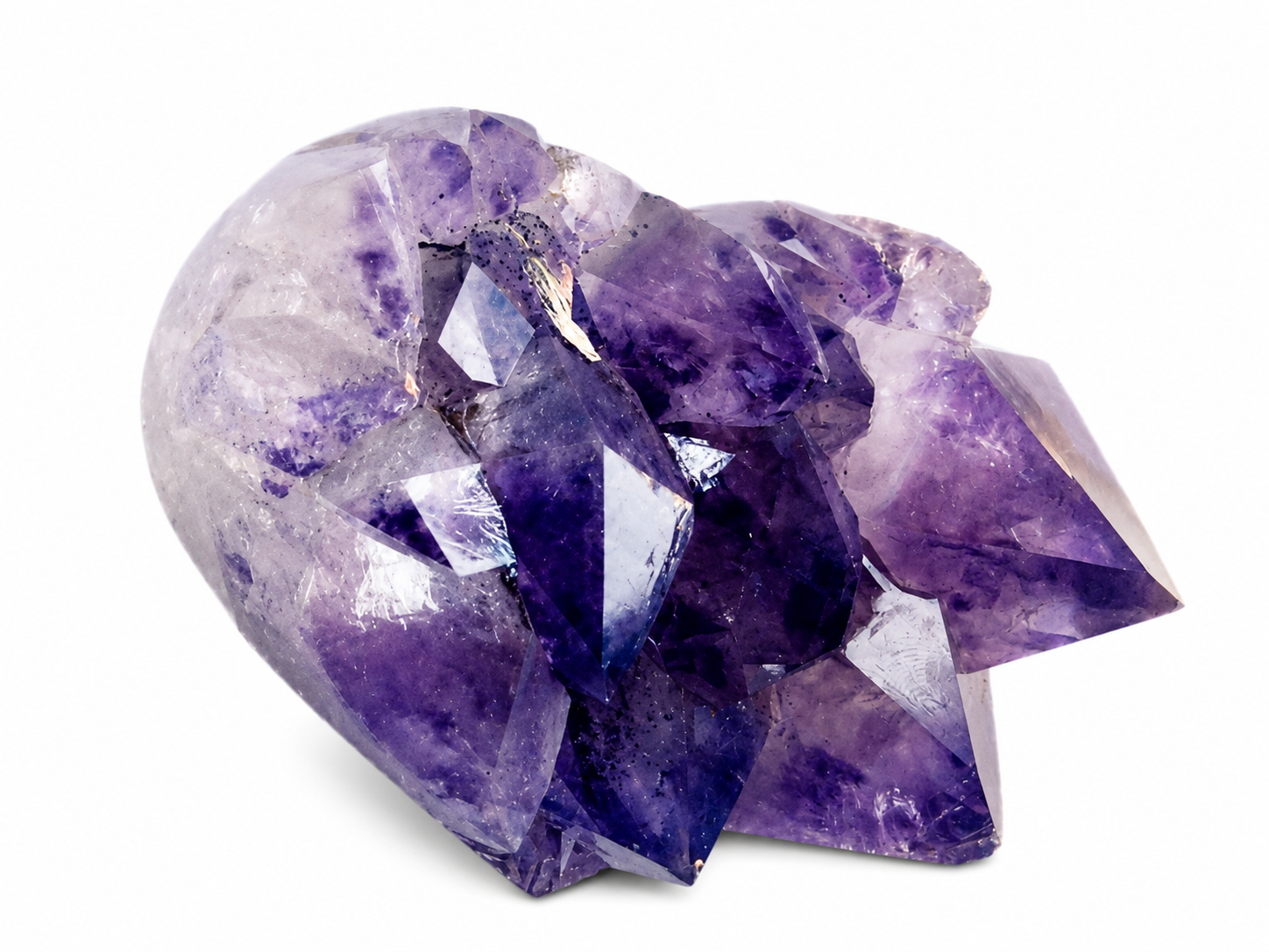 Corazón semipulido de amatista natural (400-500g)