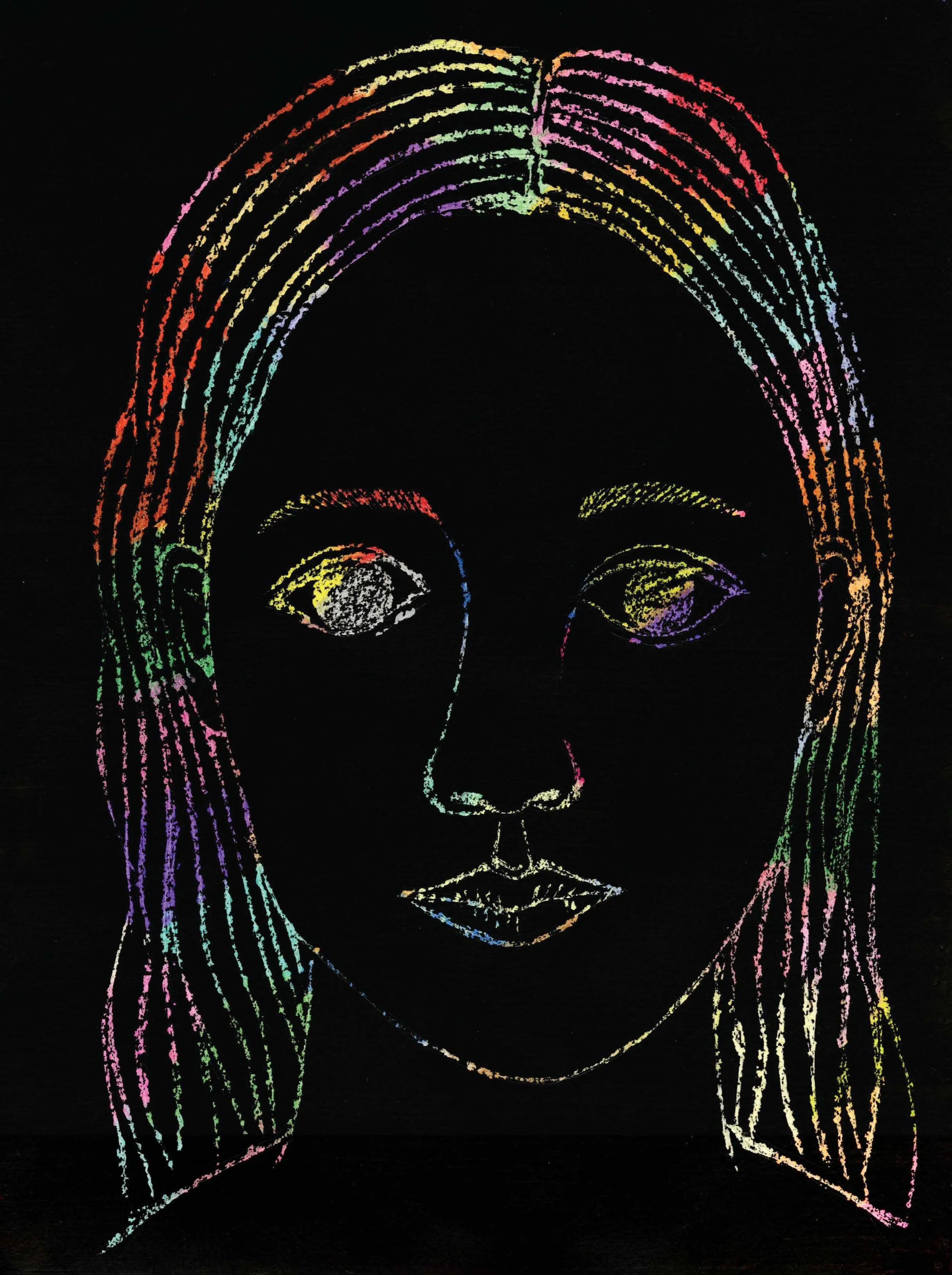 Self Portrait - Scratch art