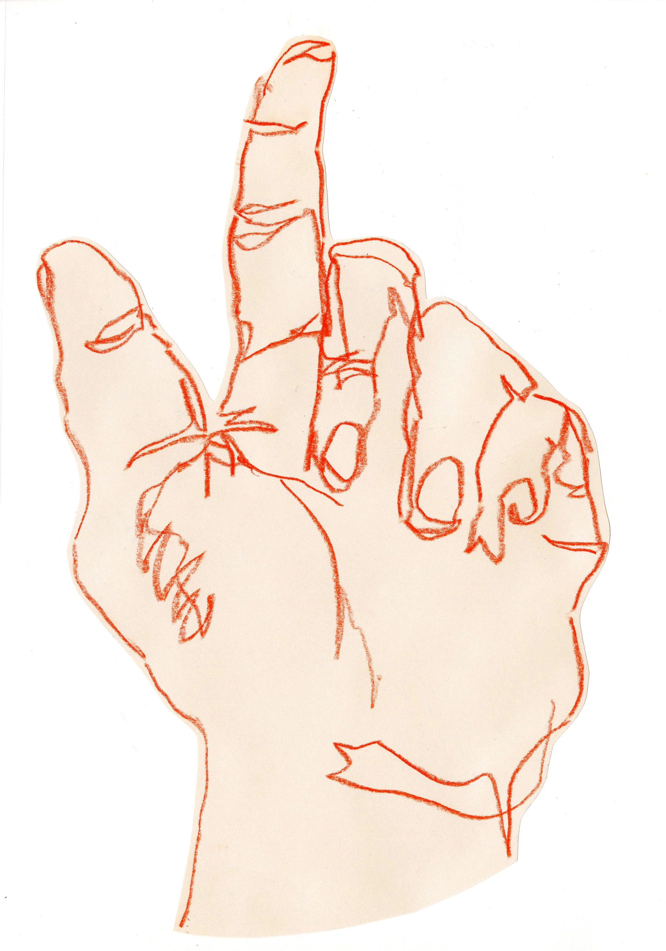 Hand: Contour drawing without looking at the paper