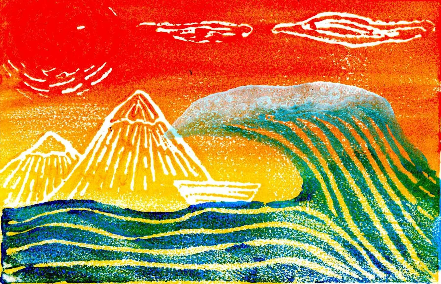 Big Wave: Printmaking