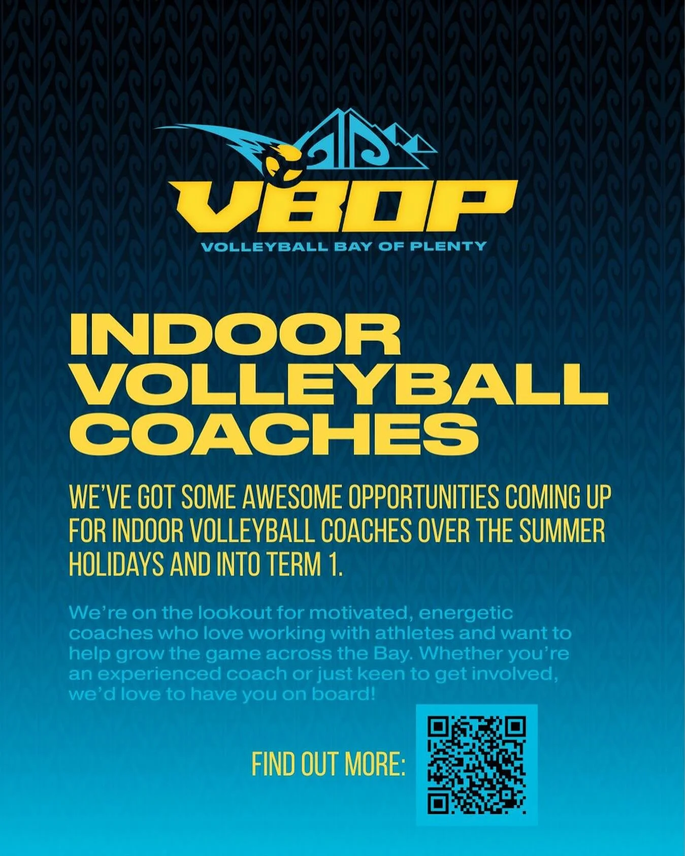 📢 Calling all indoor volleyball coaches! 🏐

We&rsquo;ve got some awesome opportunities coming up &mdash; our Holiday Camps are back this January, and we&rsquo;re launching an exciting new VDP programme in Term 1!

We&rsquo;re on the lookout for mot