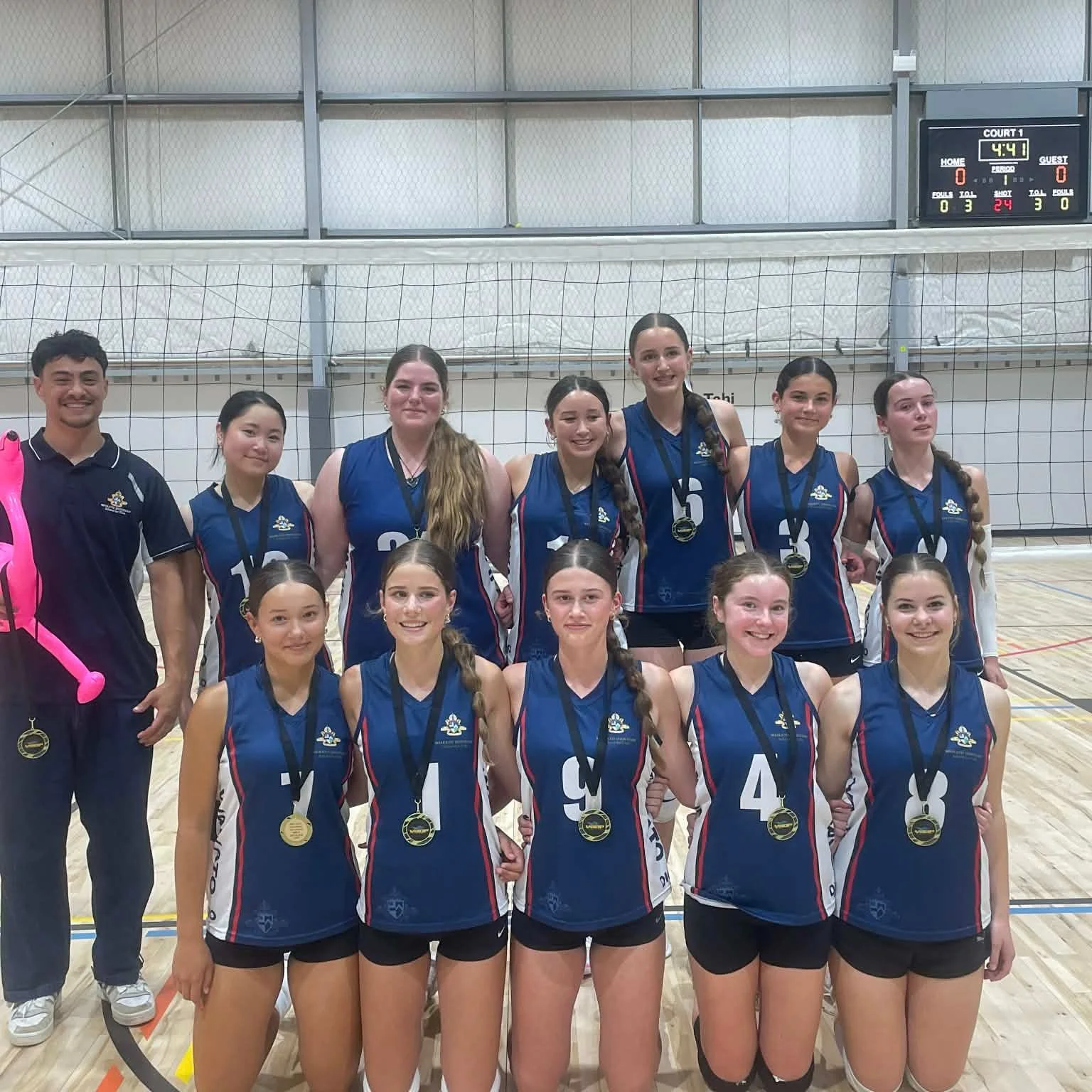 Congratulations to our girls' medalists who competed at our Junior Invitational Tournament!

1st Place - Waikato Diocesan 
2nd Place - Te Puke High School
3rd Place - Bethlehem College 

Thank you to all the teams who entered and made it a great comp