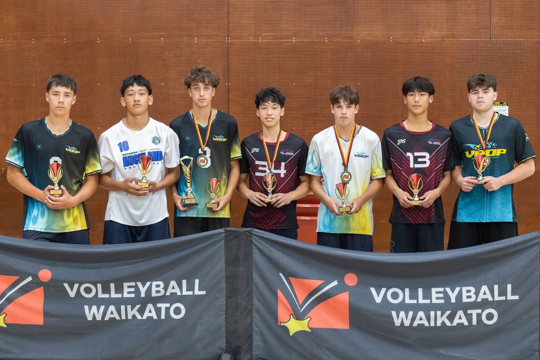 U15 Boys Tournament Team - William Takai, Te Awa Korohina-Maude (MVP), Cameron Reinsfield, Flynn Porteners