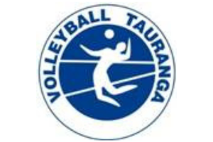 Logo of Volleyball Training with a volleyball player silhouette in the center and the words 'VOLLEYBALL TAUBANG' around the circle.