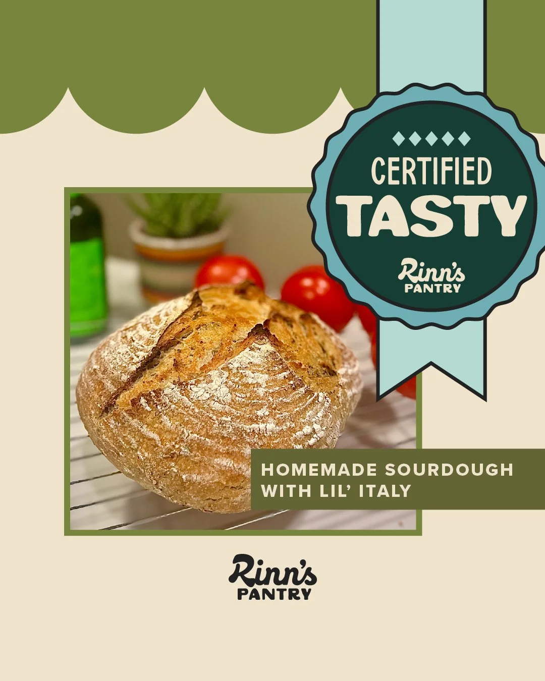 Incorporating Lil&rsquo; Italy into your homemade sourdough smells like you&rsquo;re simmering in a bubbling tomato sauce in Nonna&rsquo;s Tuscan kitchen. It&rsquo;s unreal.

#RinnsPantry #SeasonWithRinns #KitchenMagic #FlavorFirst #Homemade #DinnerM