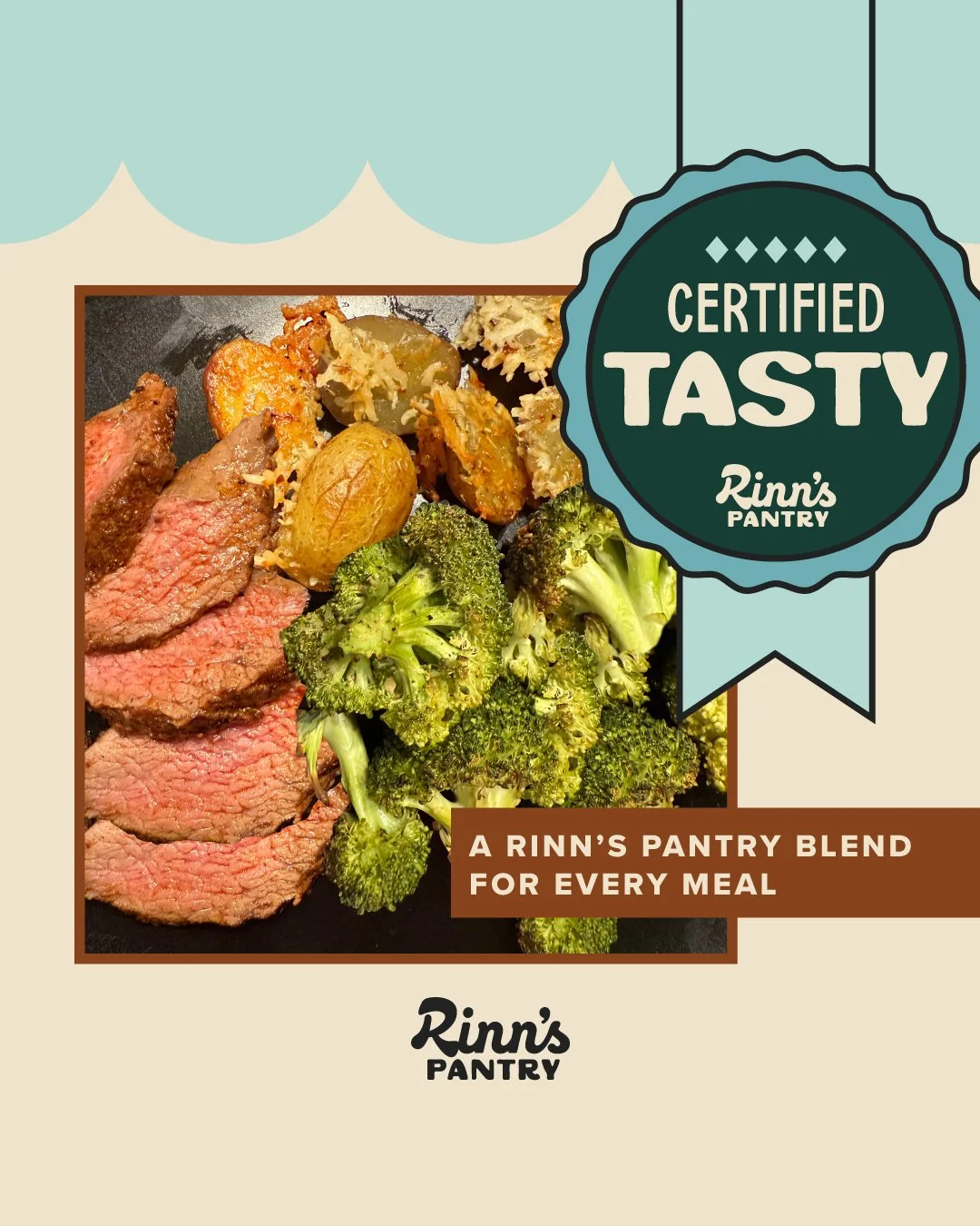 Whip up a weeknight dinner with Rinn's! Tri-tip with Salt + Smoke, Parmesan Roasted Potatoes with Gold Dust Lemon Pepper, Roasted Broccoli with Good Cookin' Salt. 

#RinnsPantry #SeasonWithRinns #KitchenMagic #FlavorFirst #Homemade #DinnerMadeEasy #C