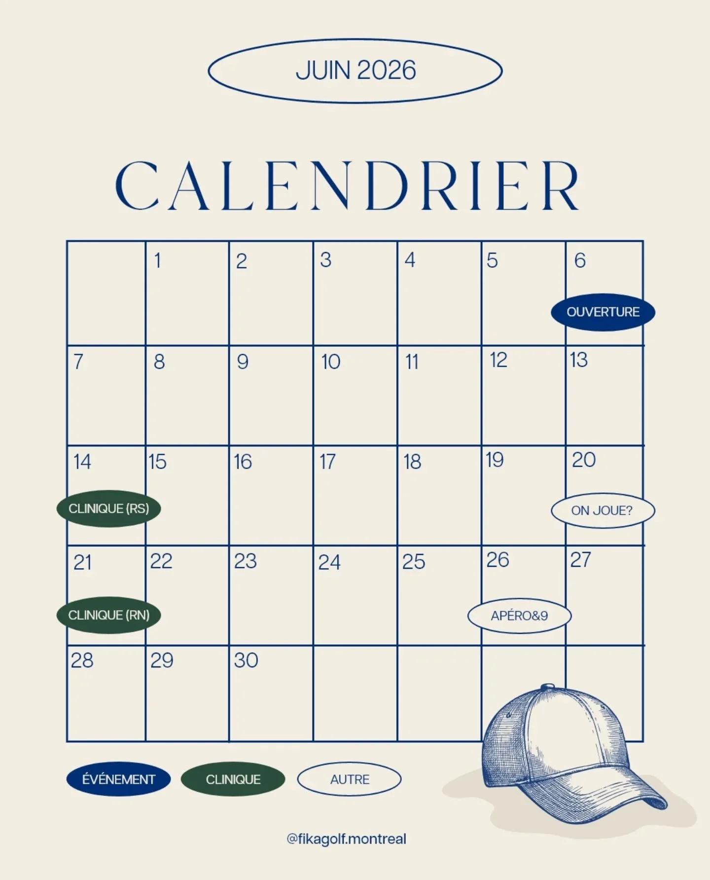 Et c&rsquo;est parti! ✨

Notre premier mois de la saison commence en force avec plusieurs &eacute;v&eacute;nements au calendrier.

✳️ Ouverture de la saison
Comme annonc&eacute; hier, la m&eacute;t&eacute;o n&rsquo;est malheureusement pas de notre c&
