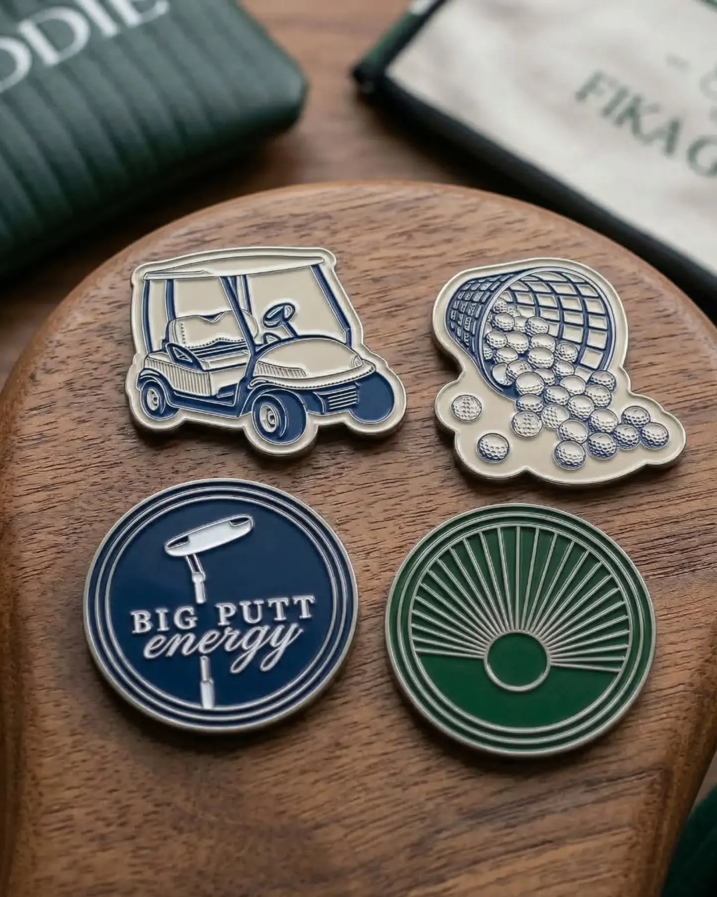 Four markers, four personalities. ⛳️

Because why should your ball marker be boring? We designed each one to bring a little more fun, personality, and conversation to the green.

From custom illustrations to ones that get the conversation started.

S