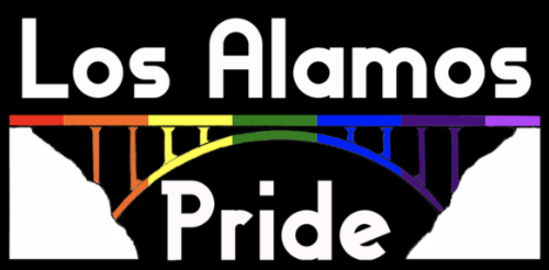 Los Alamos Pride Omega Bridge In Rainbow Logo