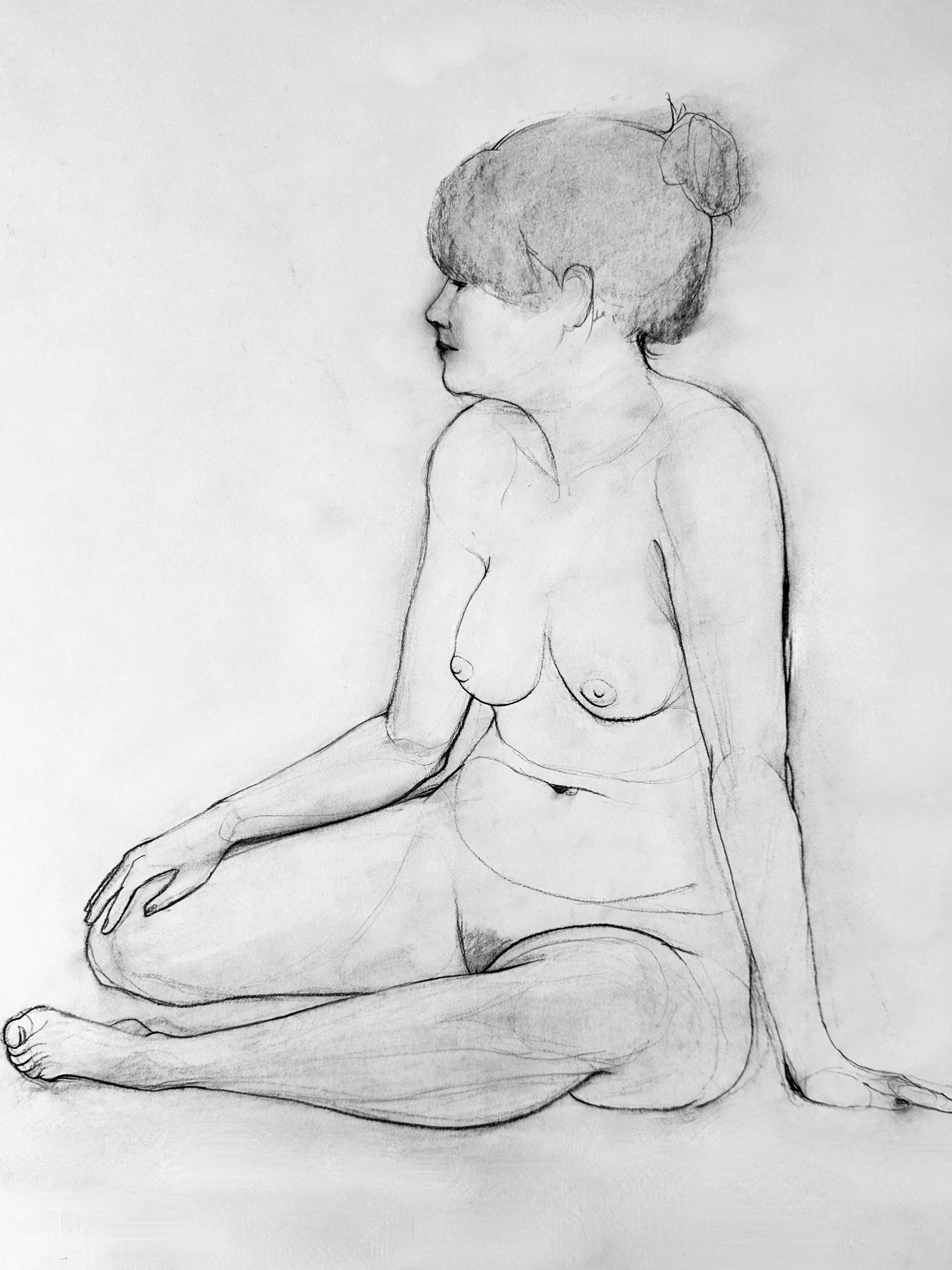 "At the River"
Charcoal on Paper
2010
