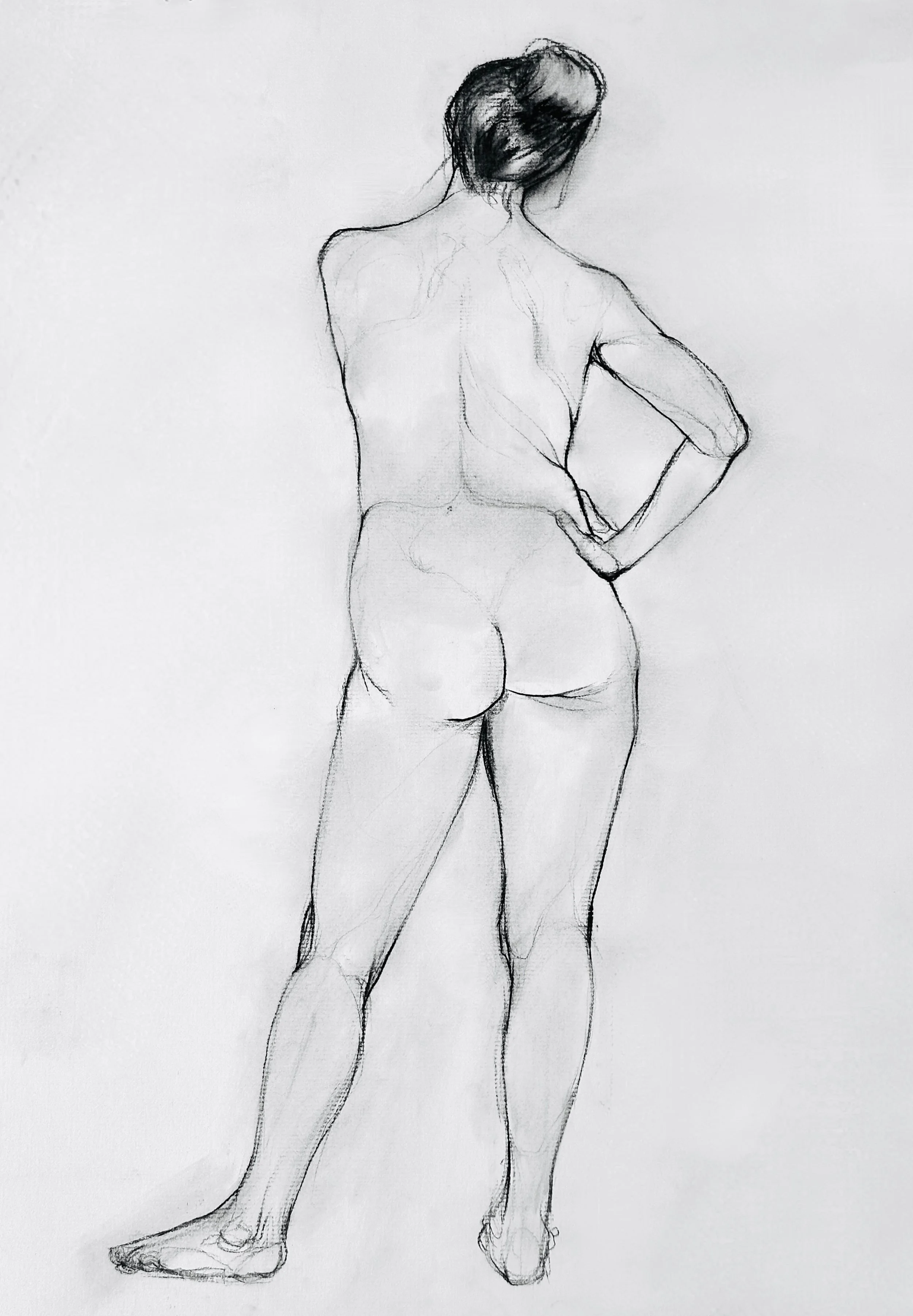 "Waiting"
Charcoal on Paper
2010