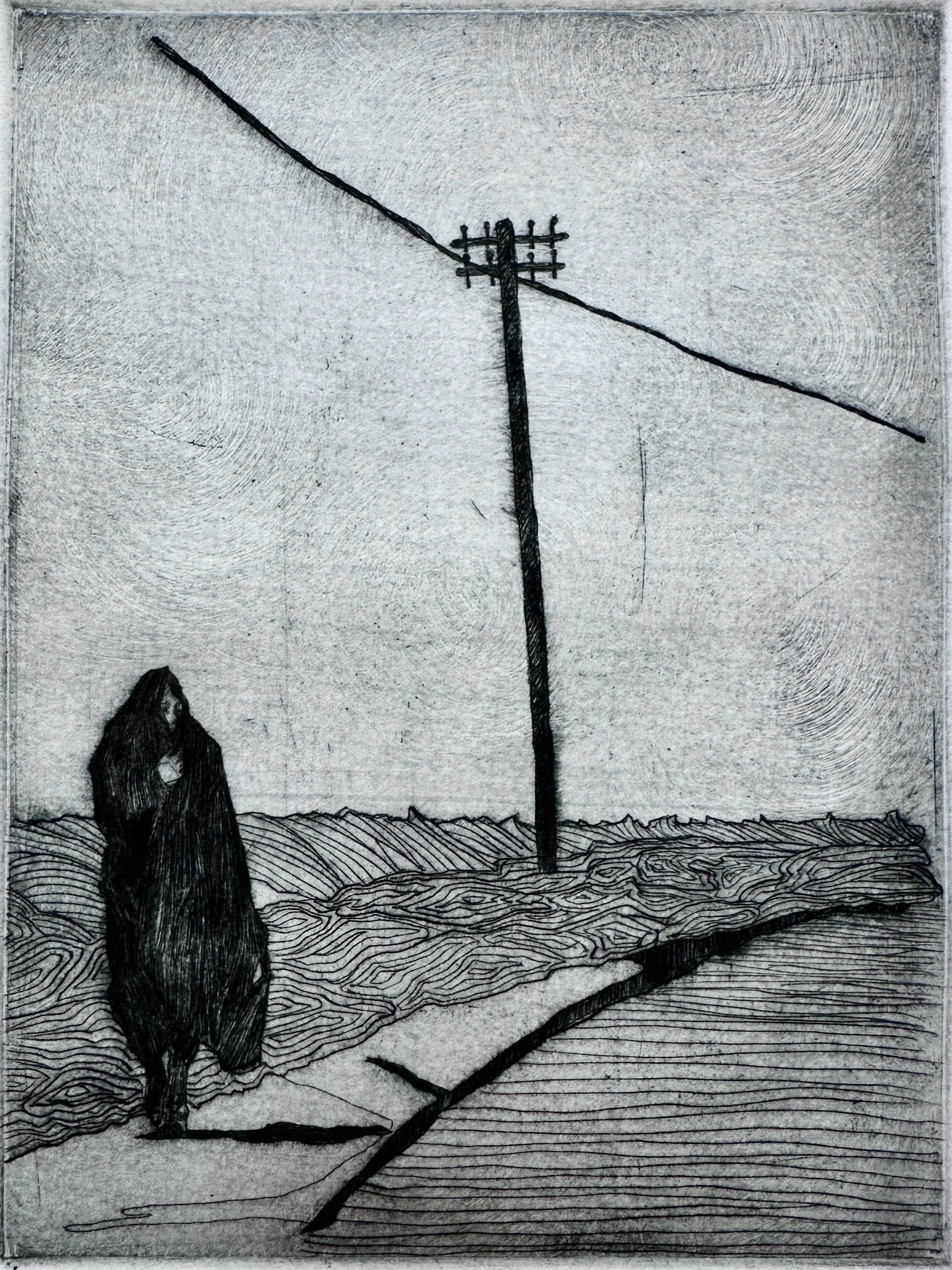 "The Calleach"
Dry Point on Cotton Paper
3/20
2010
