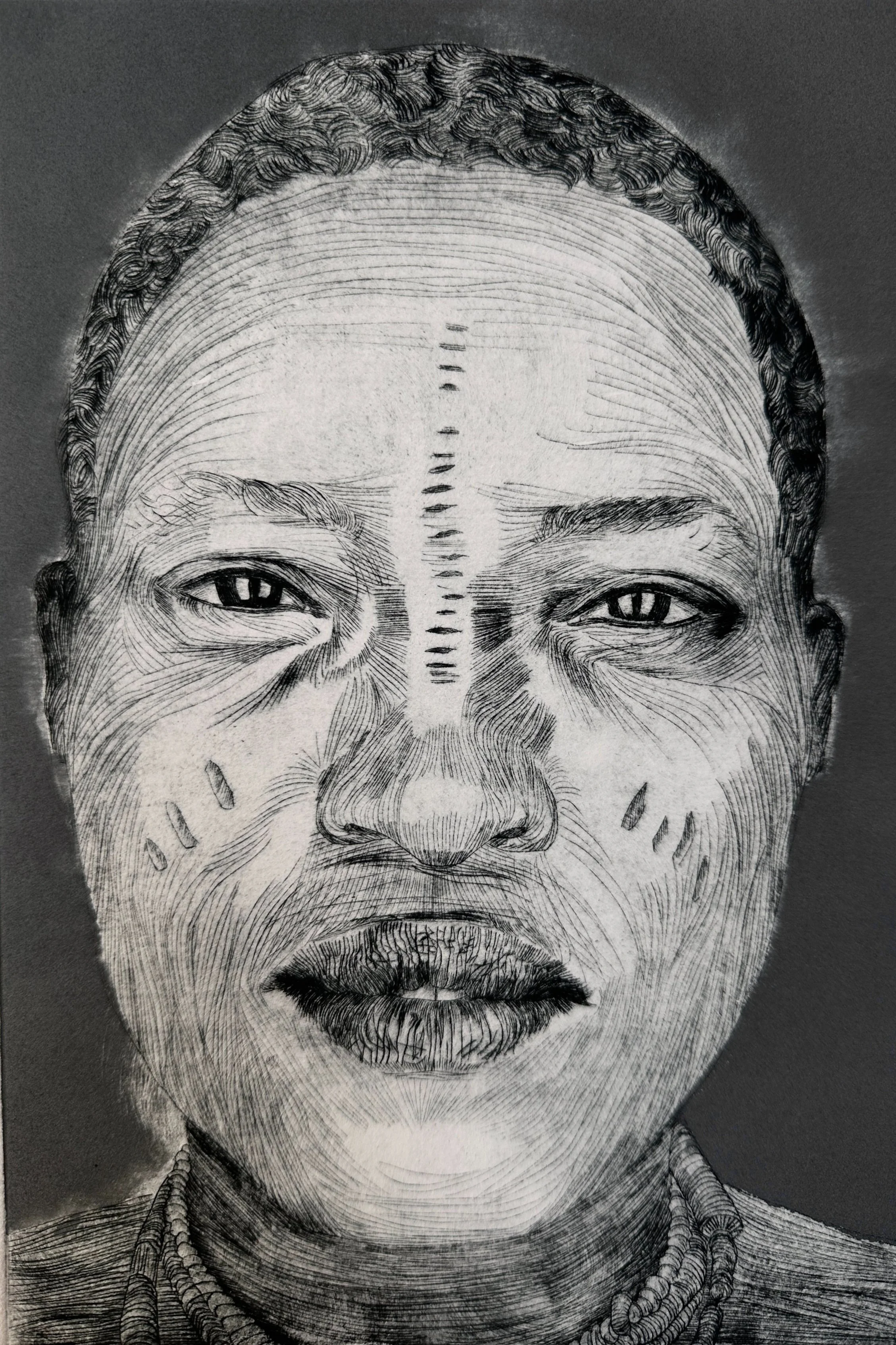 "Untitled"
Drypoint and Monotype on Cotton Paper
2011