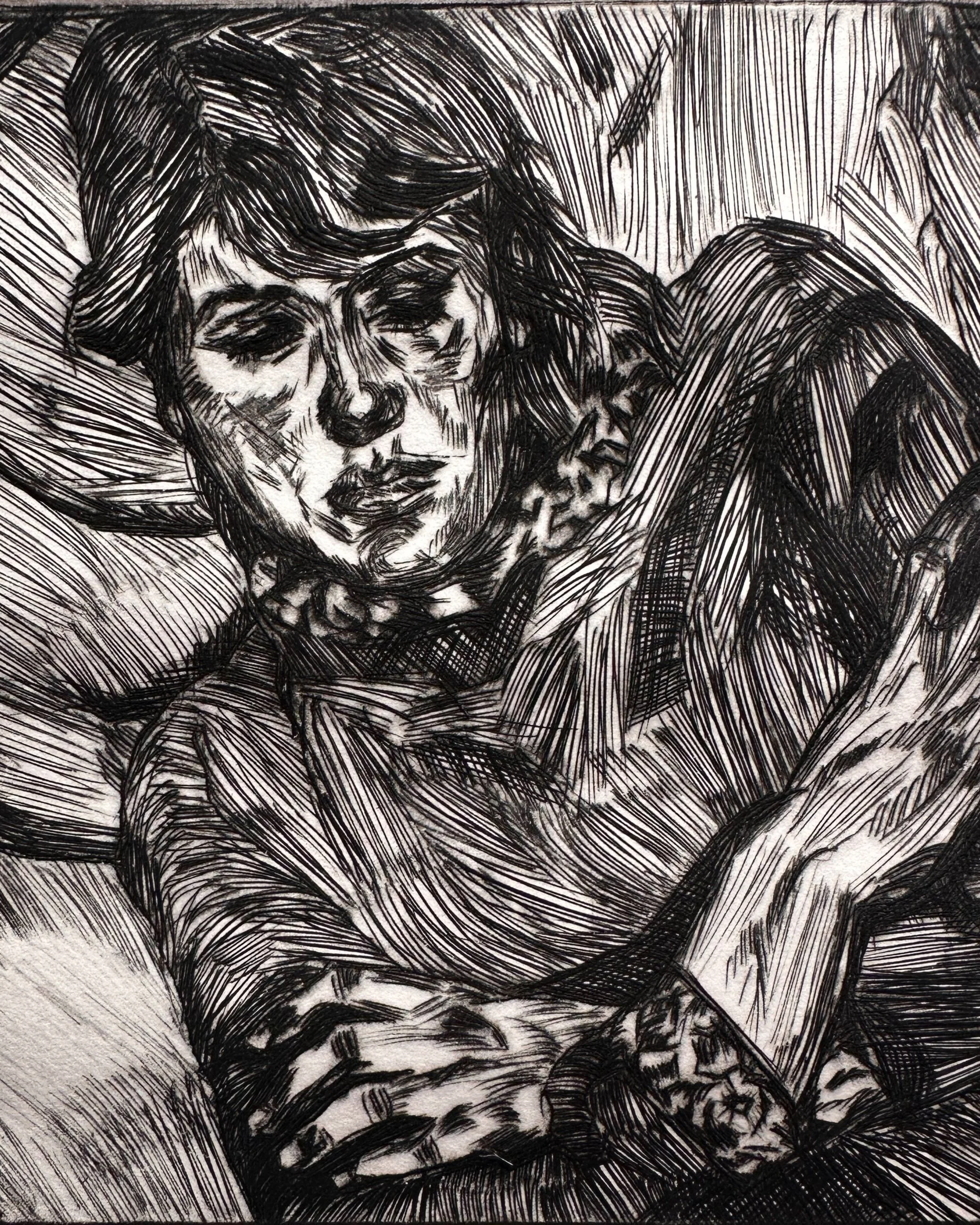 "The Green Sofa"
Drypoint on Cotton Paper
Artist's Proof
2010