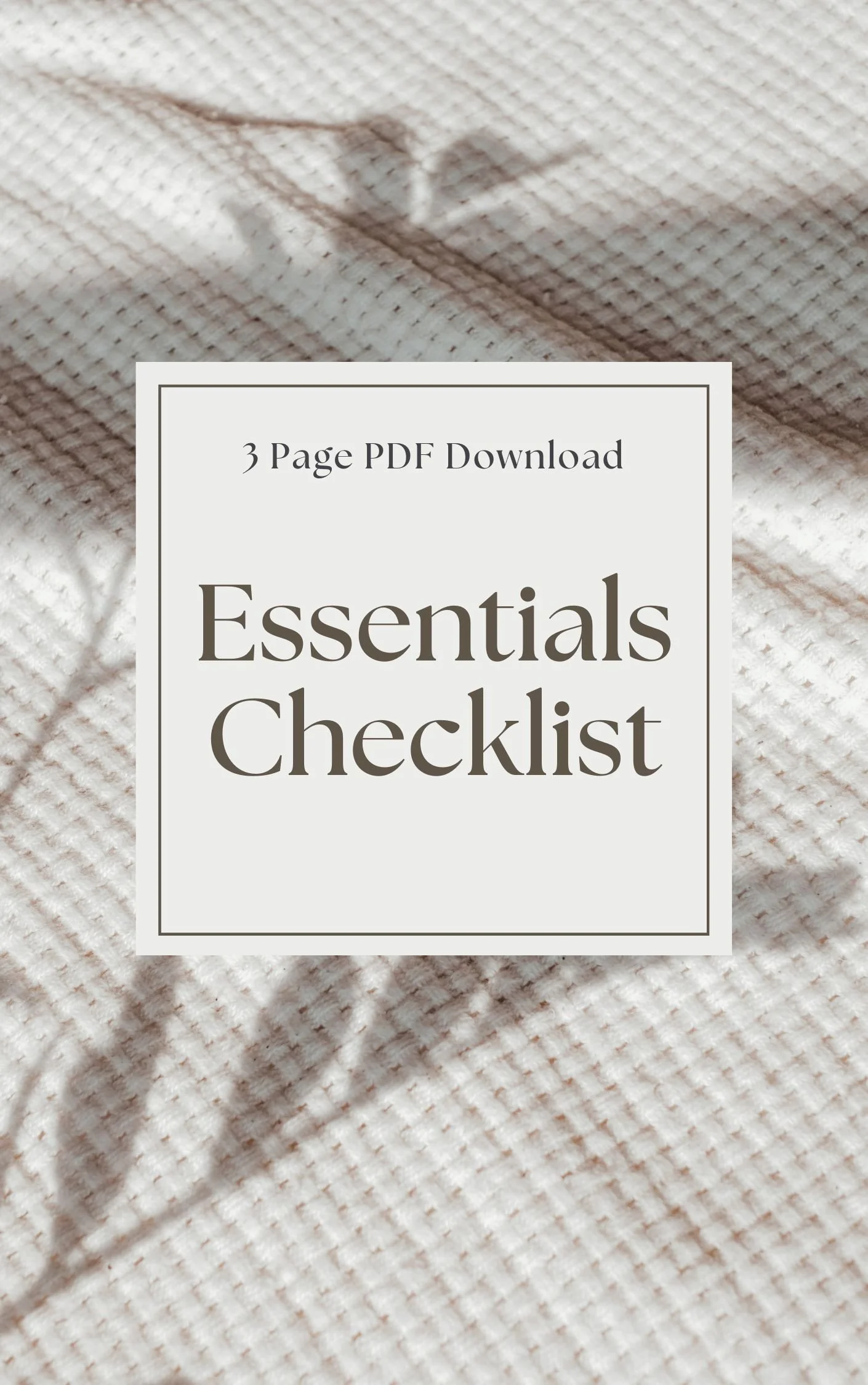Newborn Twin Essentials (Checklist Only)