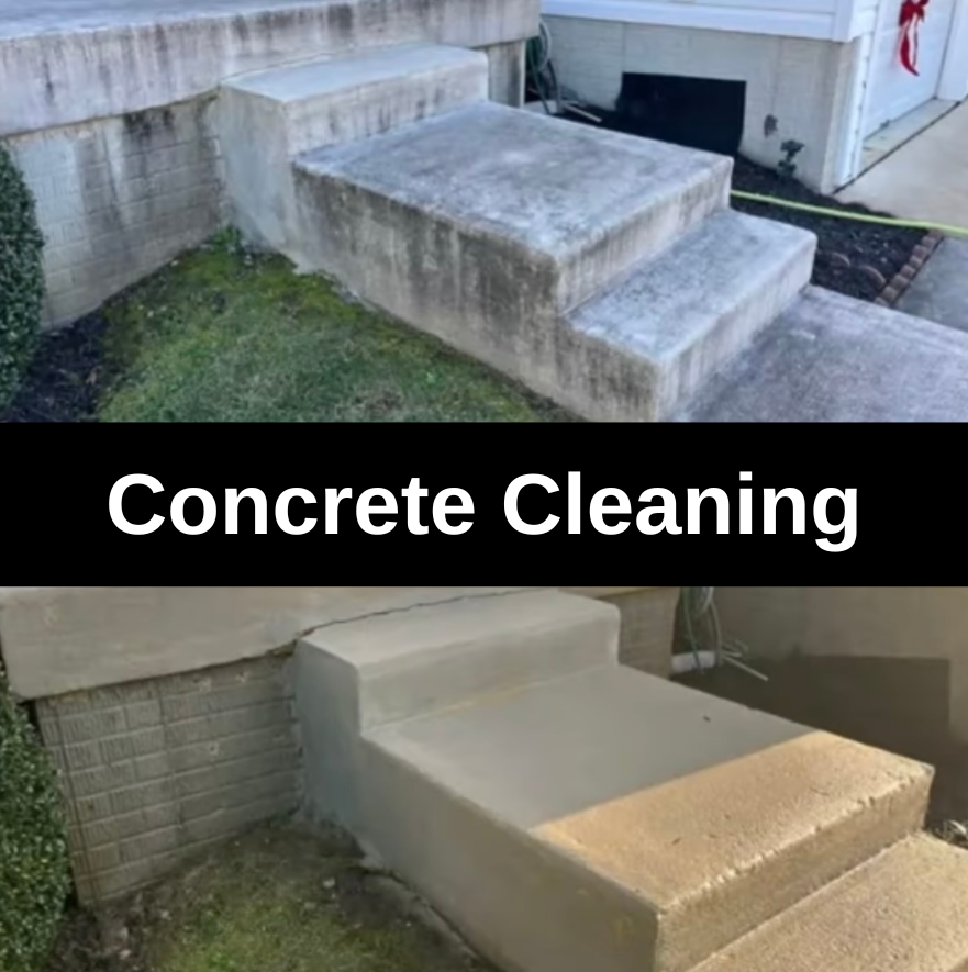 Concrete Cleaning on residential home in Star Idaho