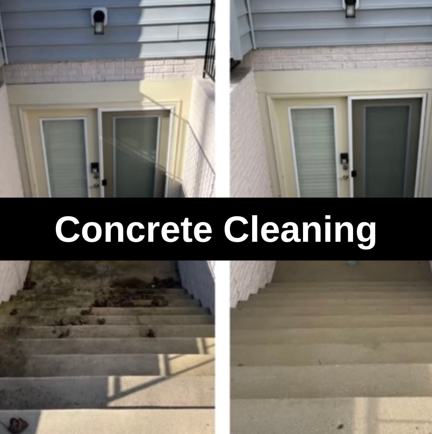 Concrete Cleaning on Basement steps in Meridian Idaho