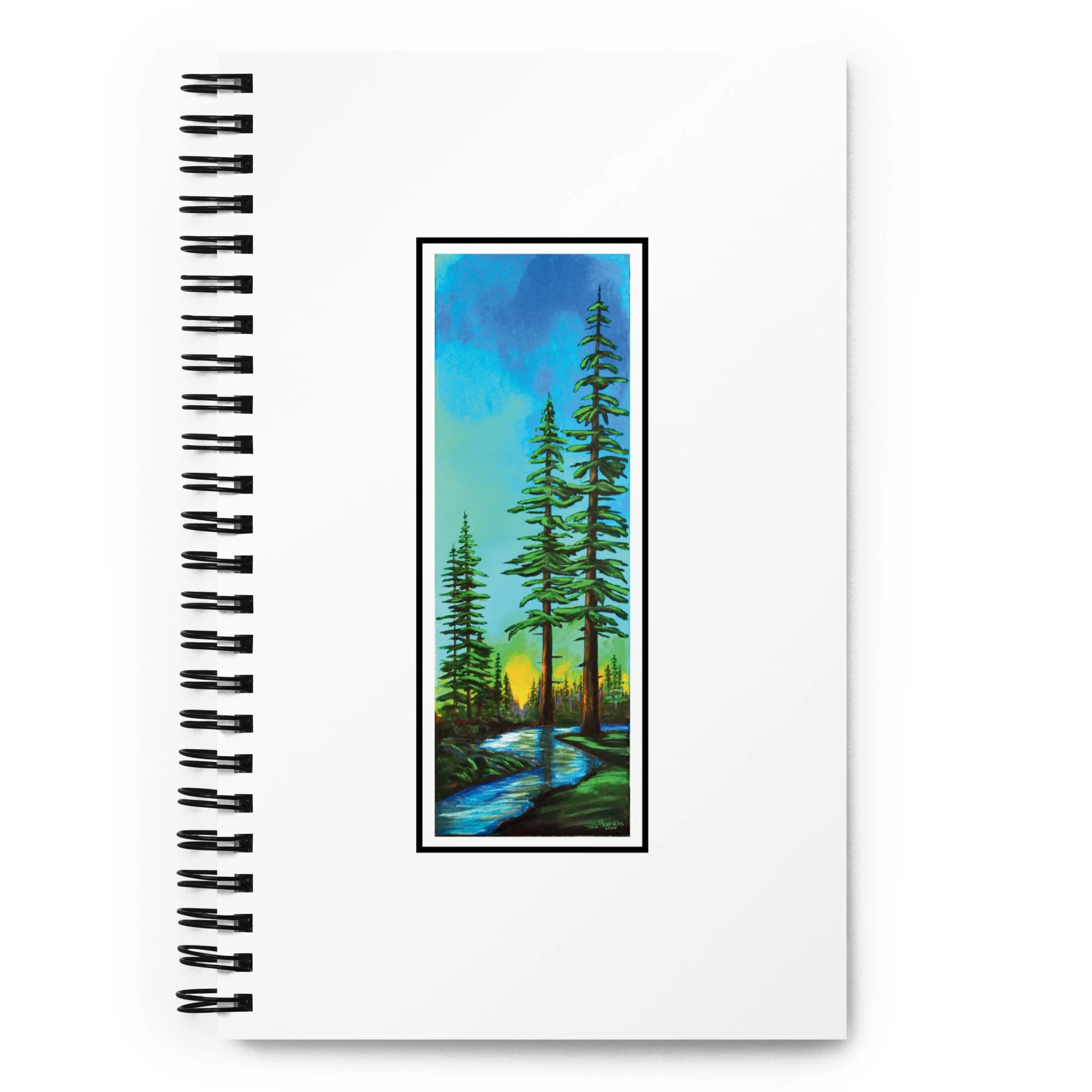 Spiral notebook - Printed original art cover (70 sheets)- "Stream Gateway"