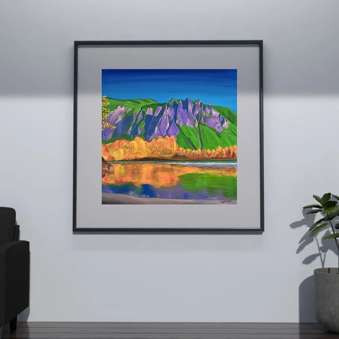 Wall Art Frame Mockup - Violet Mt Si on Forks POSTER or ORIG framed 20x20.jpg