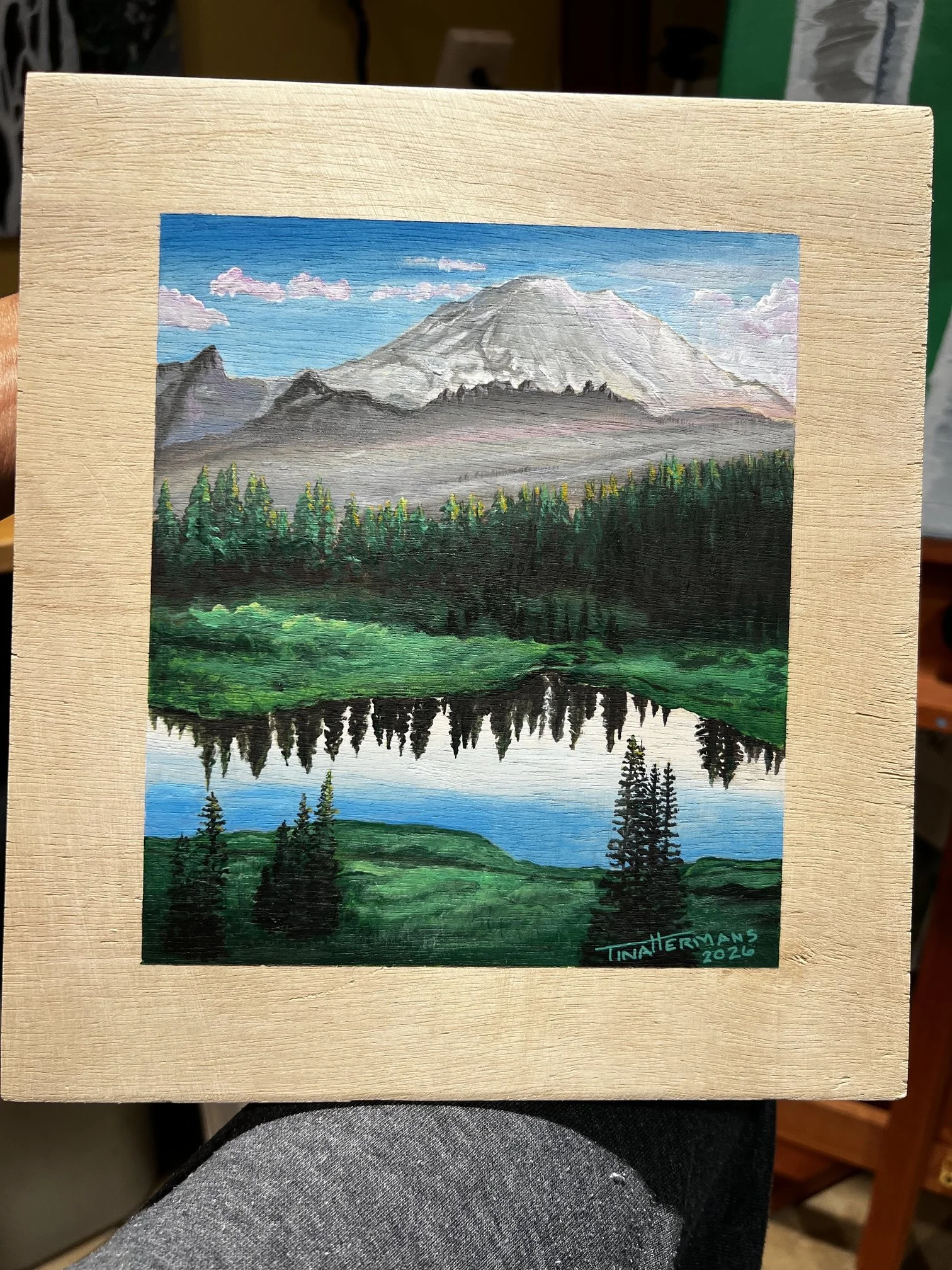 Tipsoo Lake Reflections (9.5"W x 10.5"H x 0.75"D)