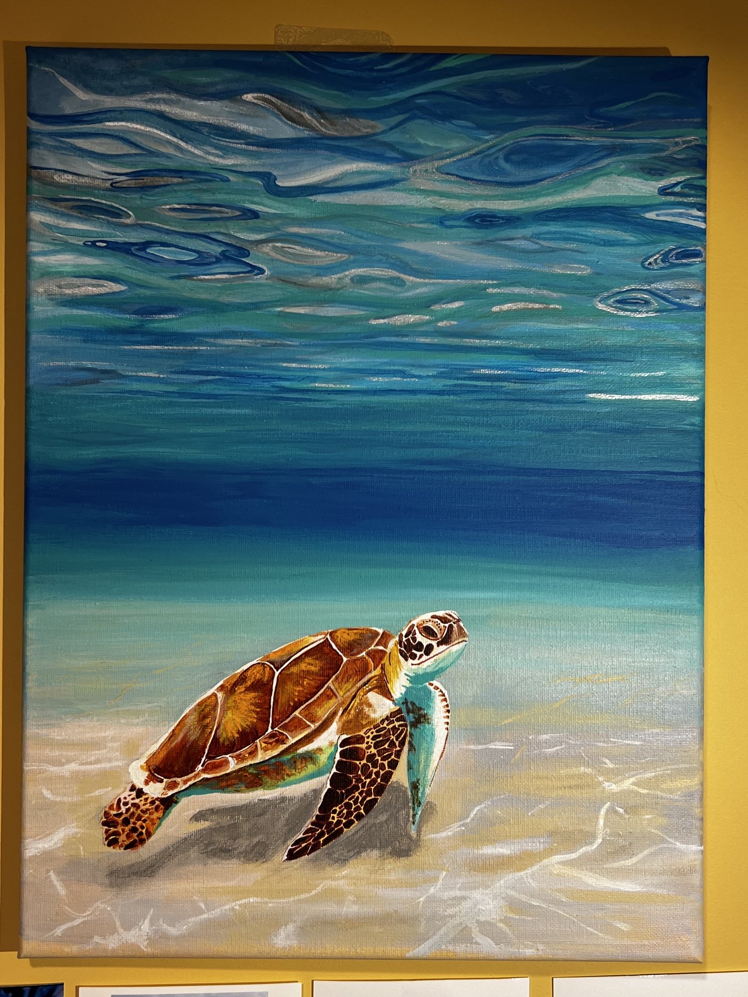 Sea Turtle Bliss  (12x W x 16" H x 0.5"D)