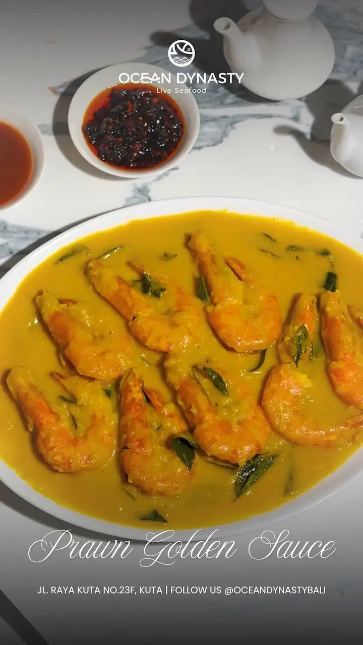 live prawn dishes at ocean dynasty bali