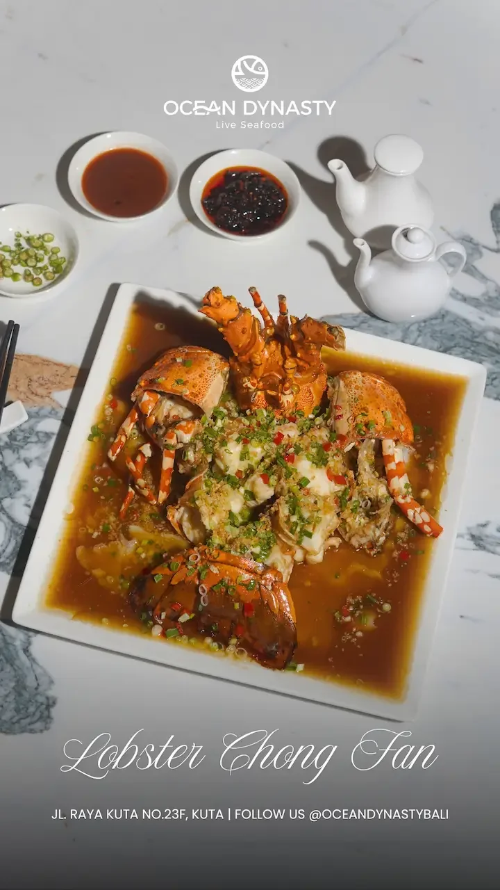 lobster menu at ocean dynasty bali