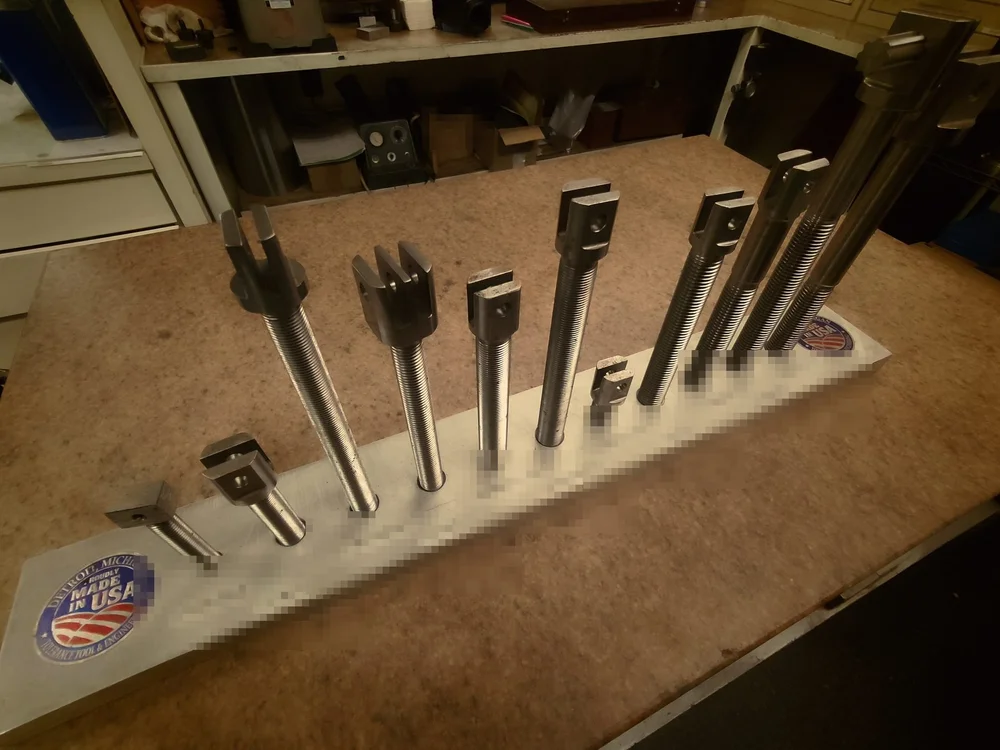 Machined parts on the shop floor