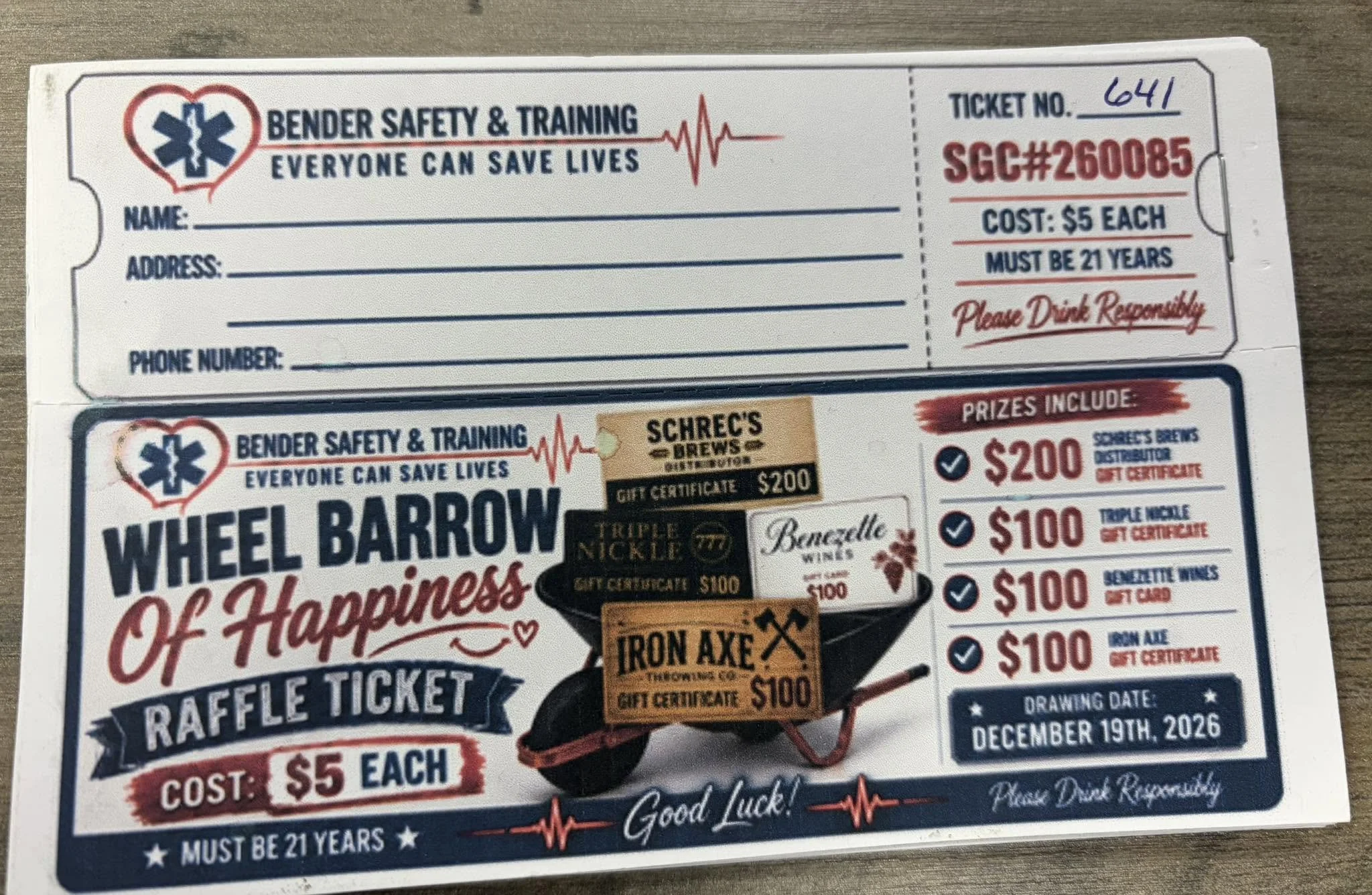 Wheel Barrow of Happiness Tickets